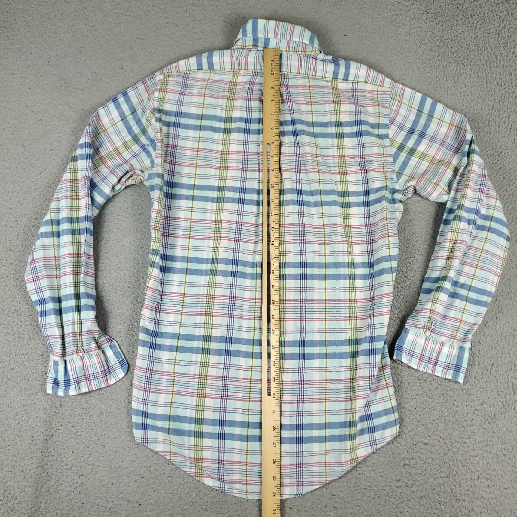 Brooks Brothers Brooks Brothers Slim Fit Button-Up Shirt Mens Small Blue Plaid Long Sleeve Size US S / EU 44-46 / 1 - 3 Thumbnail