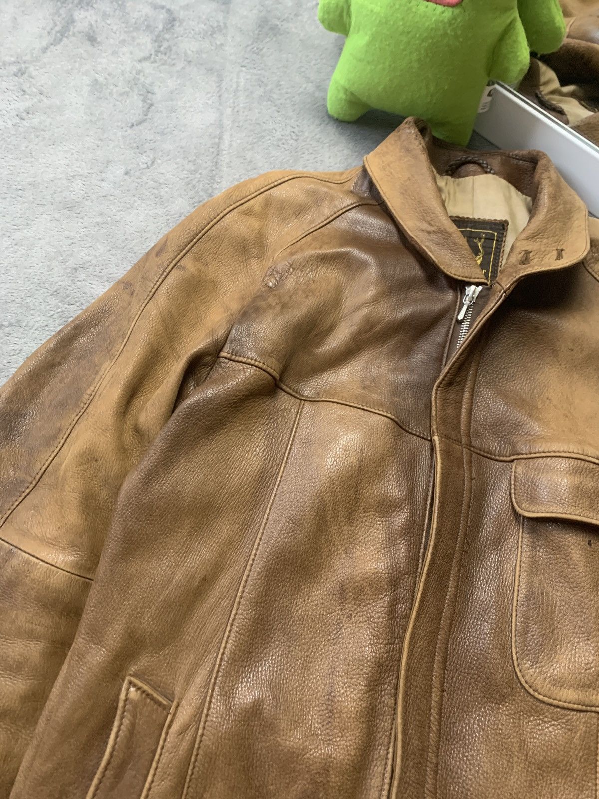 Genuine Leather × Vintage Vintage Brown Long Leather Coat Hirschleder VON TedColohn Size US M / EU 48-50 / 2 - 2 Thumbnail