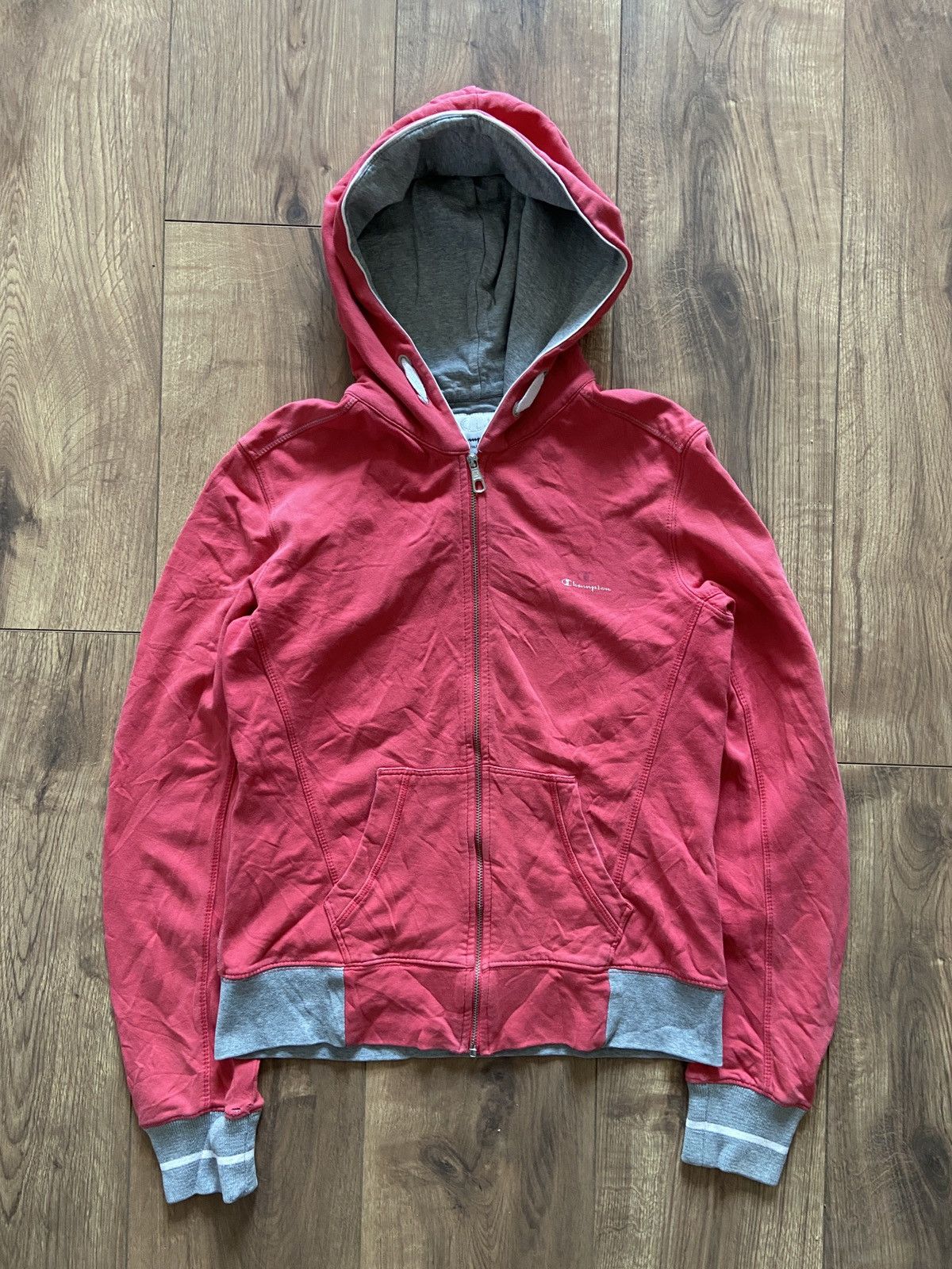 Champion Champion Zip Hoodie Pink 2000s Vintage Size M / US 6-8 / IT 42-44 - 1 Thumbnail