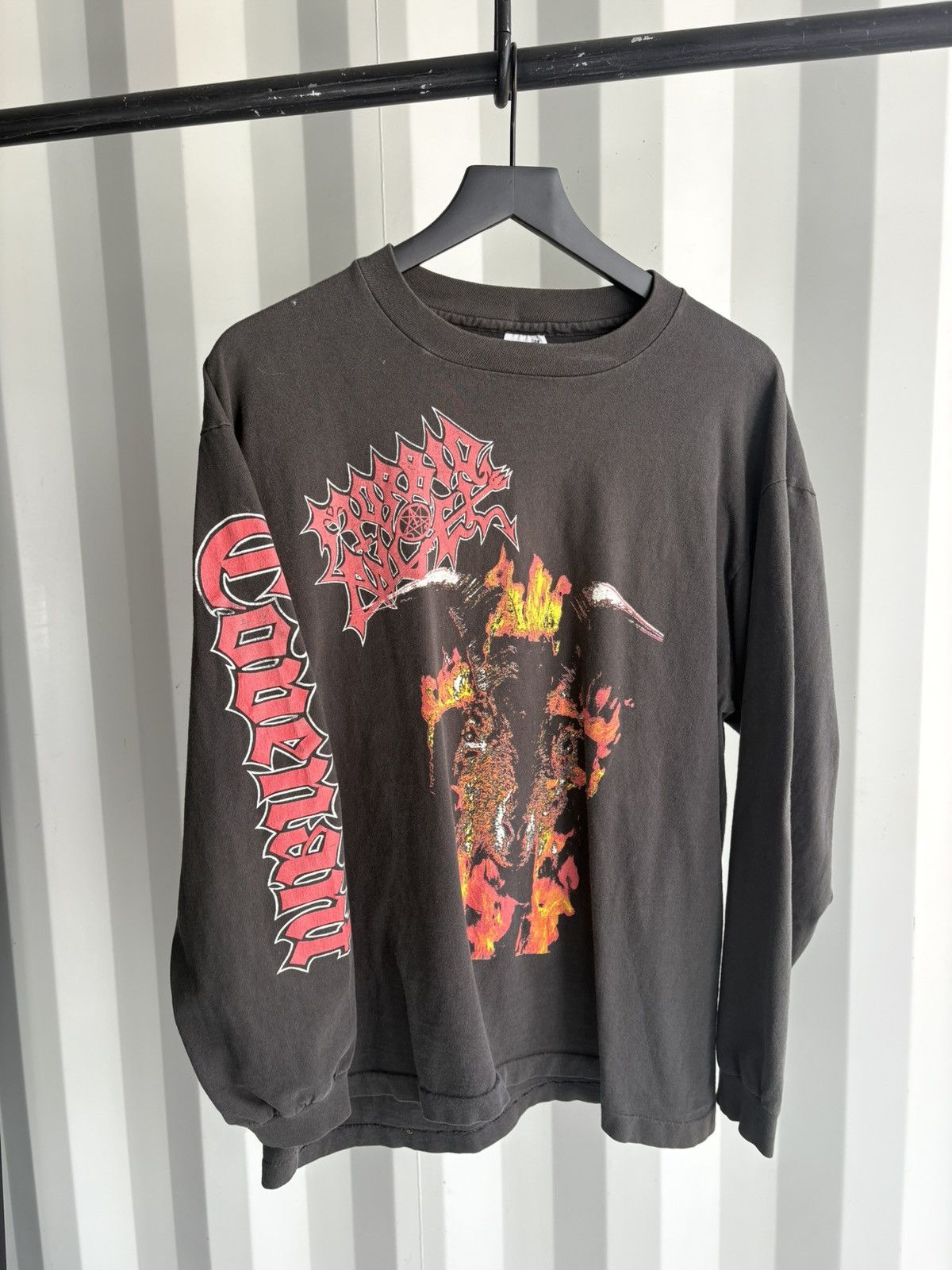 Vintage Vintage Morbid Angel Shirt Thrashed Faded Distressed GRUNGE Size US XL / EU 56 / 4 - 2 Thumbnail