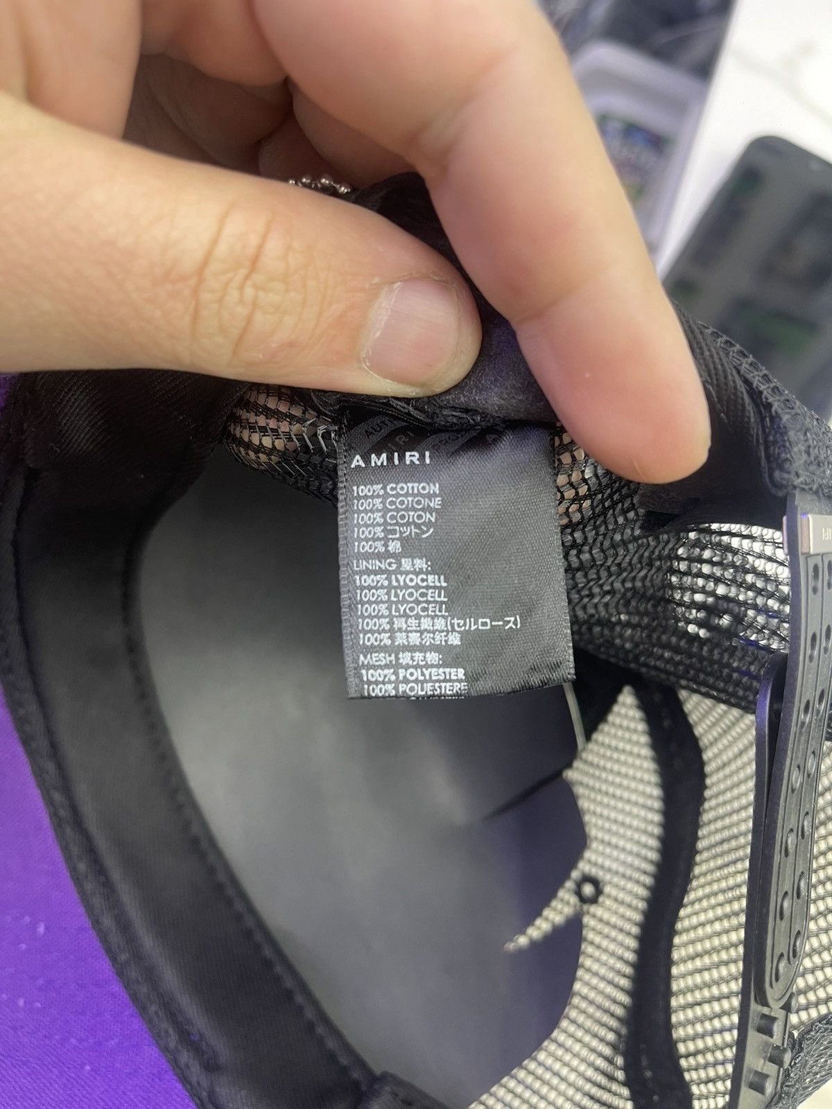 Amiri Amiri Ma trucker hat ( purple/black) Size ONE SIZE - 6 Thumbnail