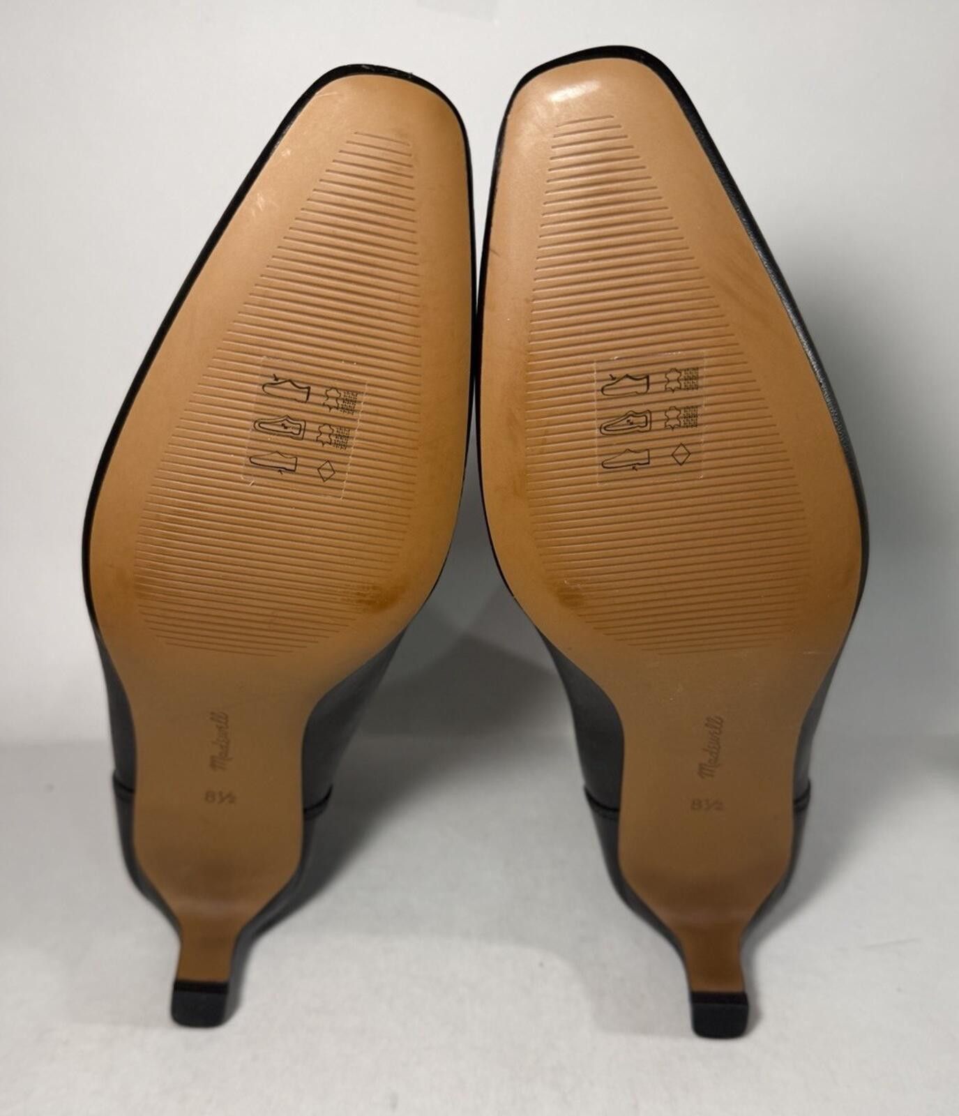 Madewell MADEWELL Dimes Chelsea Leather Boot Kitten Heel NX443 Black Size US 8.5 / IT 38.5 - 5 Thumbnail