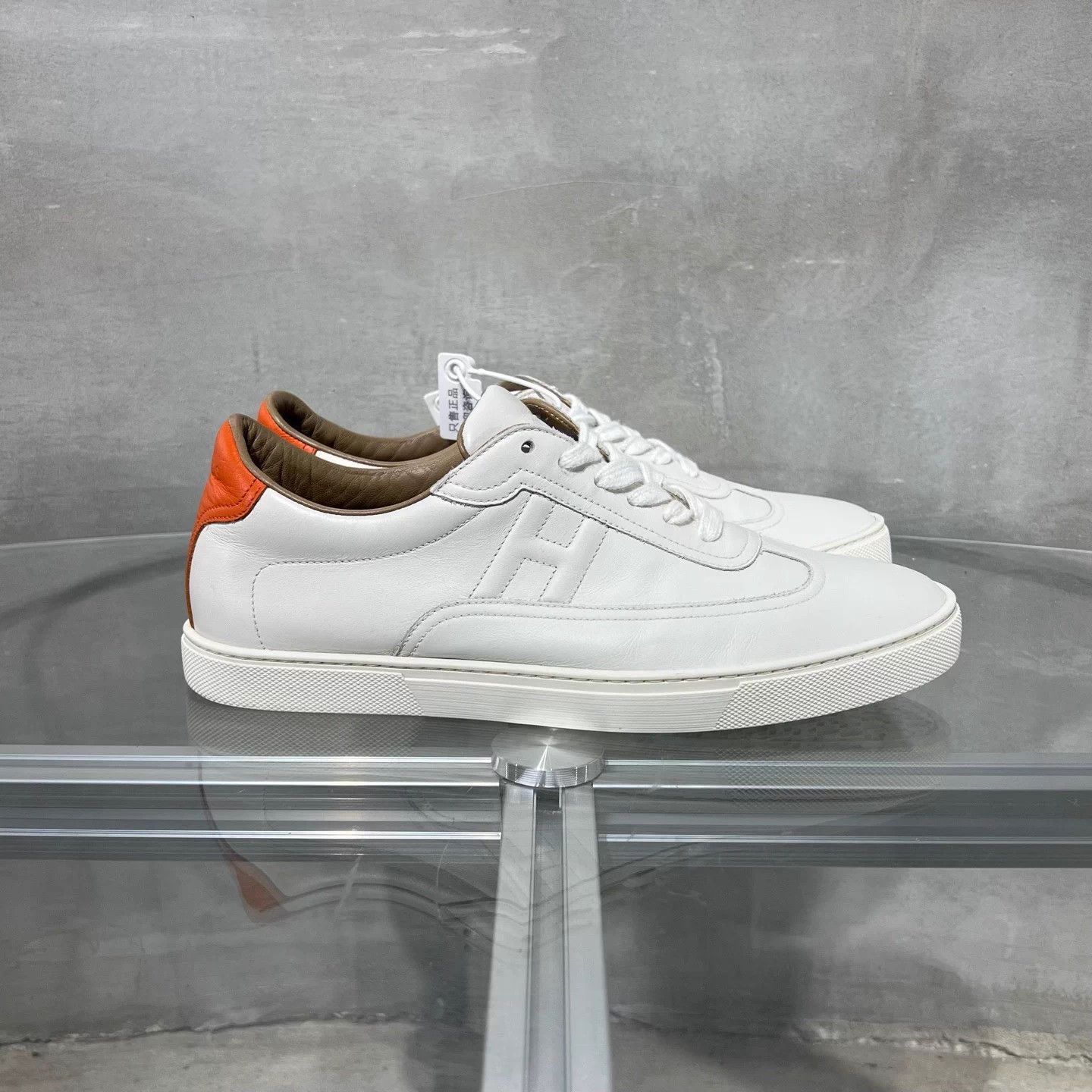 Hermes Hermes Quicker White Orange Sneakers Size 41 Size US 8 / EU 41 - 4 Thumbnail