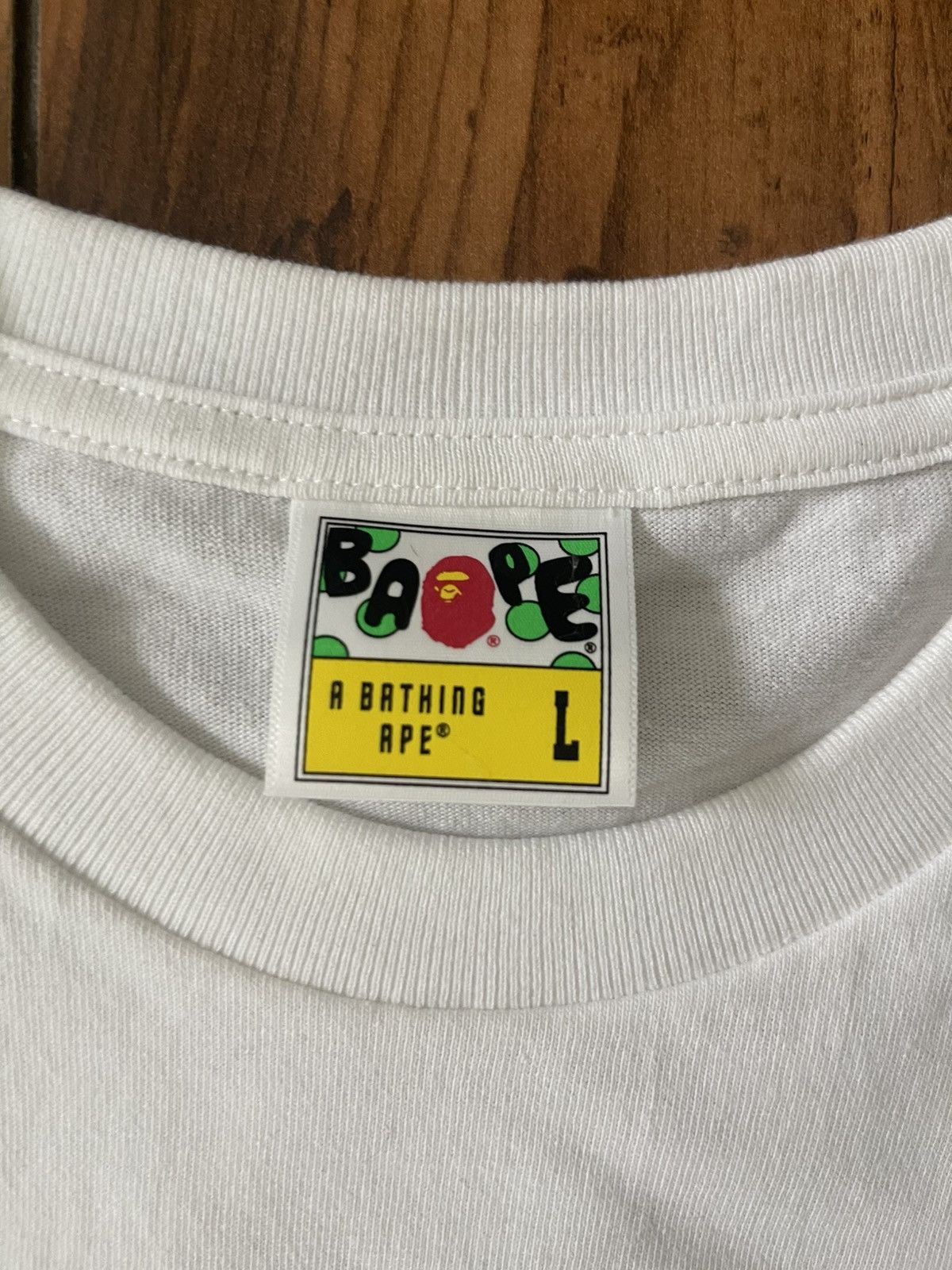Bape BAPE By Bathing APE Big Face White Tee Size US L / EU 52-54 / 3 - 3 Thumbnail