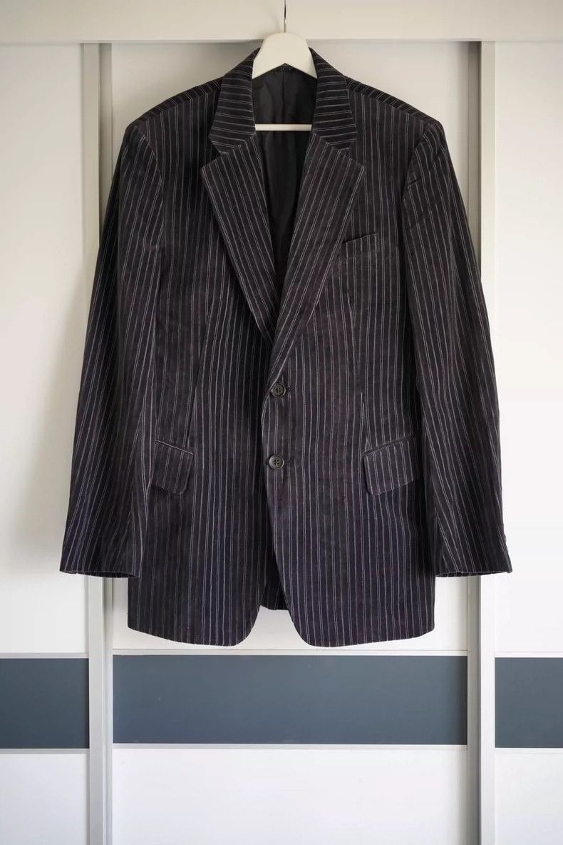 Yohji Yamamoto Yohji Yamamoto Yohji Yamamoto Velvet Pinstripe Suit Jacket Size US M / EU 48-50 / 2 - 1 Thumbnail