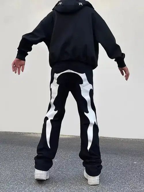 Japanese Brand × Jean Street Vintage Letter Embroidered Bone Spur Print Jeans Size US 32 / EU 48 - 2 Thumbnail