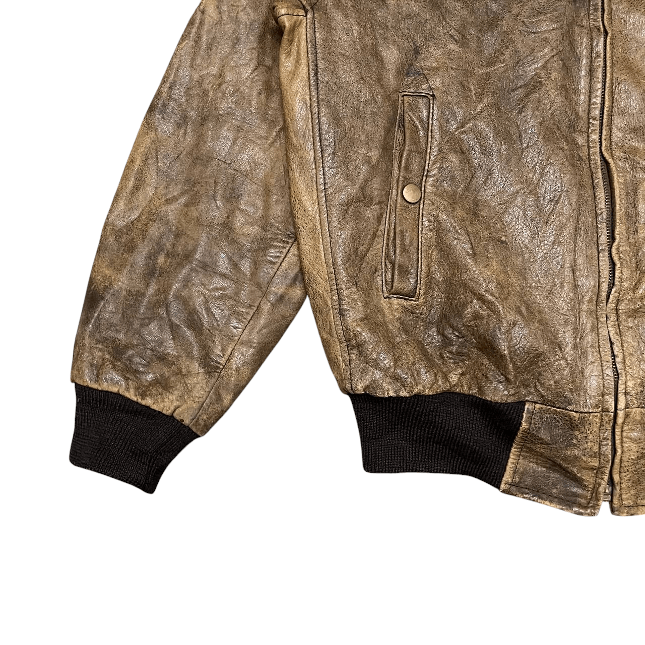 Leather Vintage Flight Jacket Leather Military Bomber Size US L / EU 52-54 / 3 - 3 Thumbnail