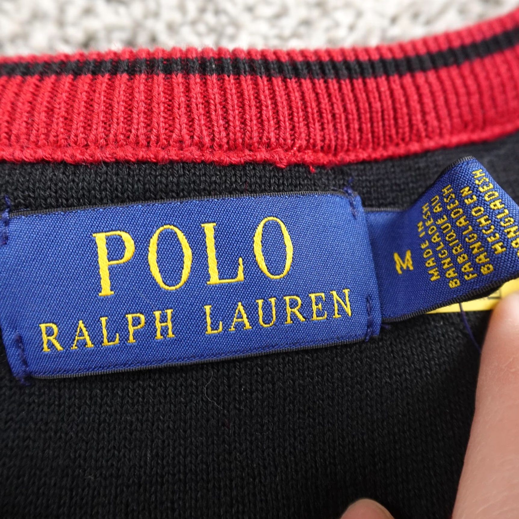 Polo Ralph Lauren Polo Ralph Lauren Sweater Mens M Red Waffle-Knit Knit Crewneck Logo Embroidered Pony Size US M / EU 48-50 / 2 - 6 Thumbnail