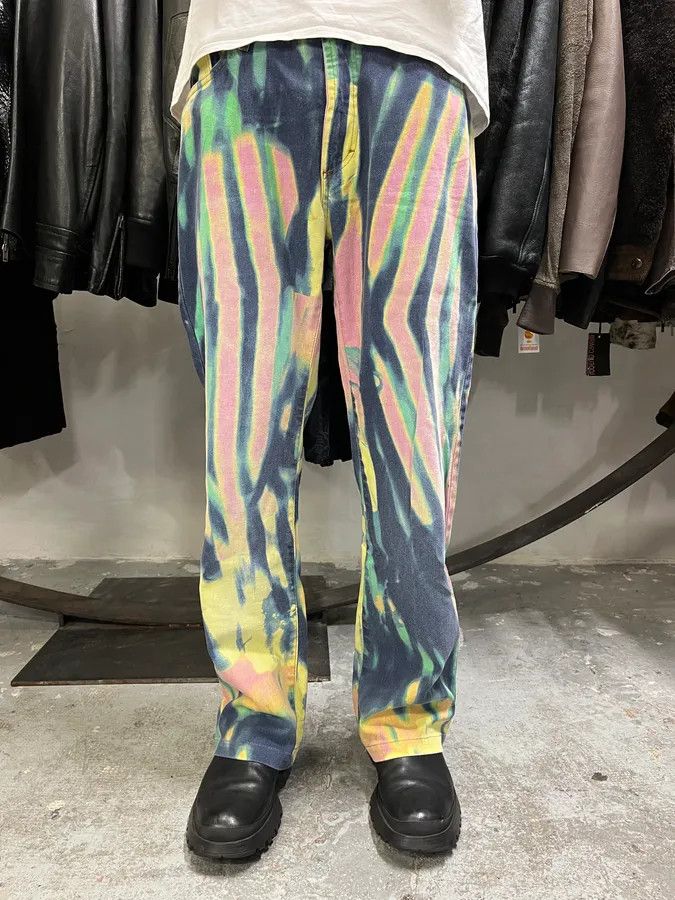Just Cavalli × Vintage SS2002 Cavalli Hallucination Psycho Pants Size 27" / US 4 / IT 40 - 2 Thumbnail