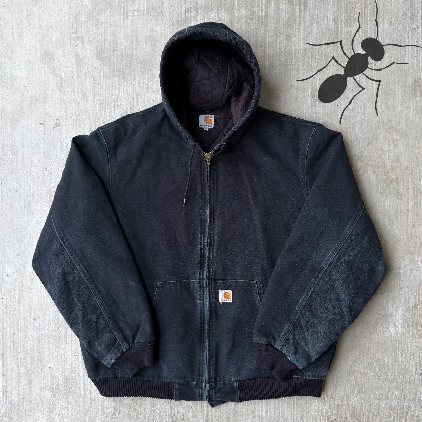 Carhartt × Vintage Carhartt J140 black hooded work wear jacket Size US XL / EU 56 / 4 - 1 Thumbnail