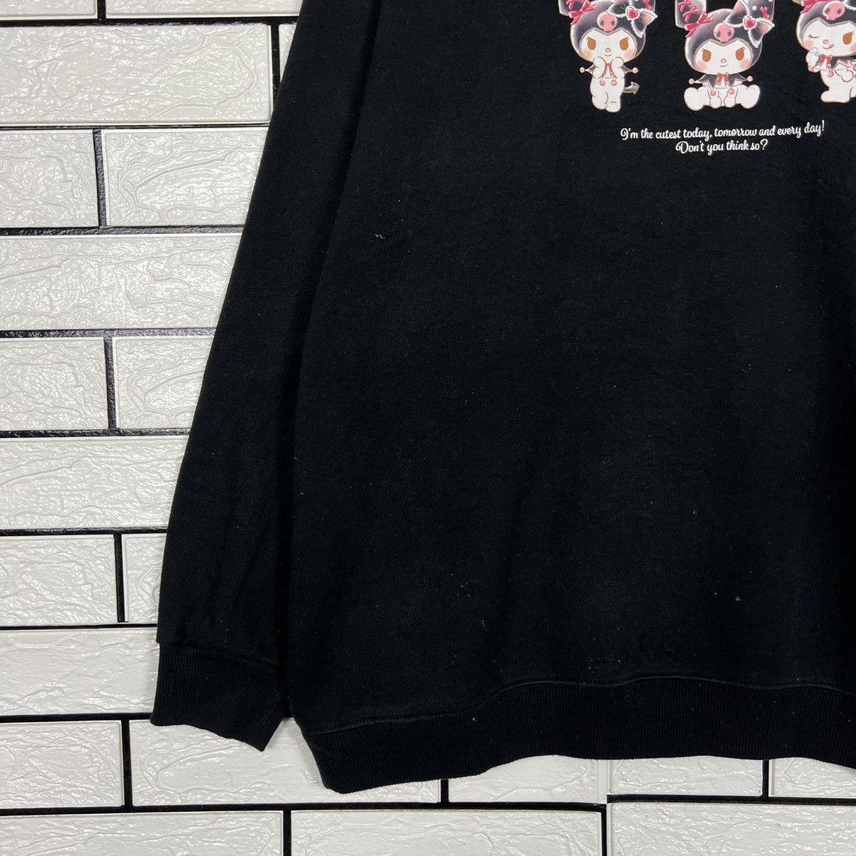 Japanese Brand KUROMI Graphic Big Logo Crewneck Sweatshirt #3951-C180 Size US L / EU 52-54 / 3 - 6 Thumbnail