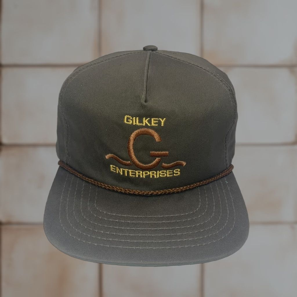 Roper VINTAGE Cloverdale Trucker Hat USA Made Rope Adjustable Green ...