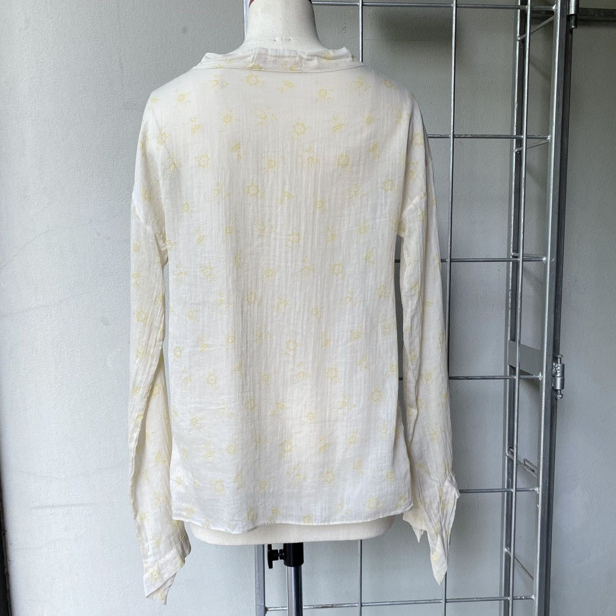 Marni M A R N I Light Yellow Flower Print Blouse Size M / US 6-8 / IT 42-44 - 16 Thumbnail