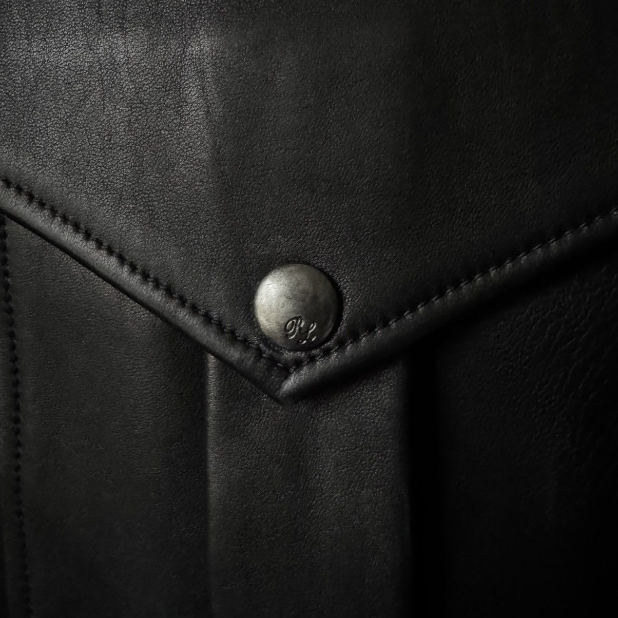 Ralph Lauren Purple Label Ralph Lauren Purple Label Black Lamb Leather Safari Jacket Size US L / EU 52-54 / 3 - 4 Thumbnail