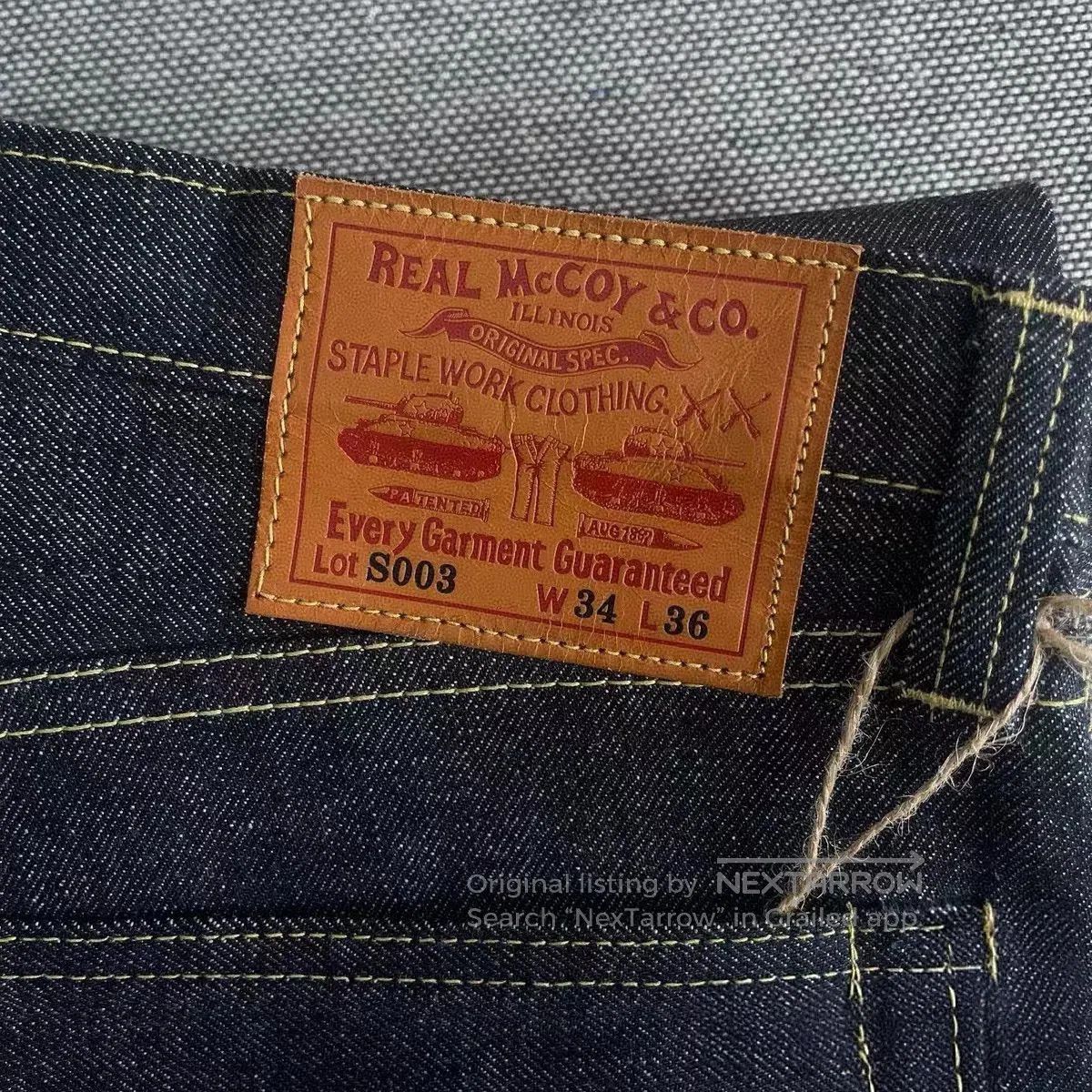 The Real McCoy's The Real McCoy S003 Jeans. Size US 34 / EU 50 - 4 Thumbnail
