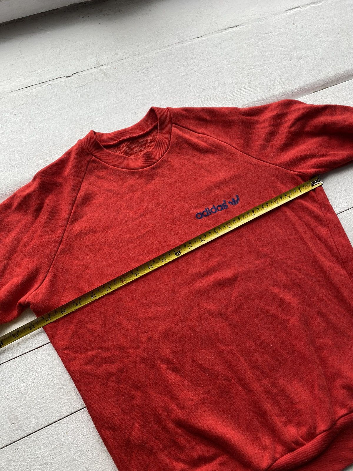 Adidas × Vintage 80s Adidas Red Mens Sweatshirt W Germany rare Size US M / EU 48-50 / 2 - 3 Thumbnail