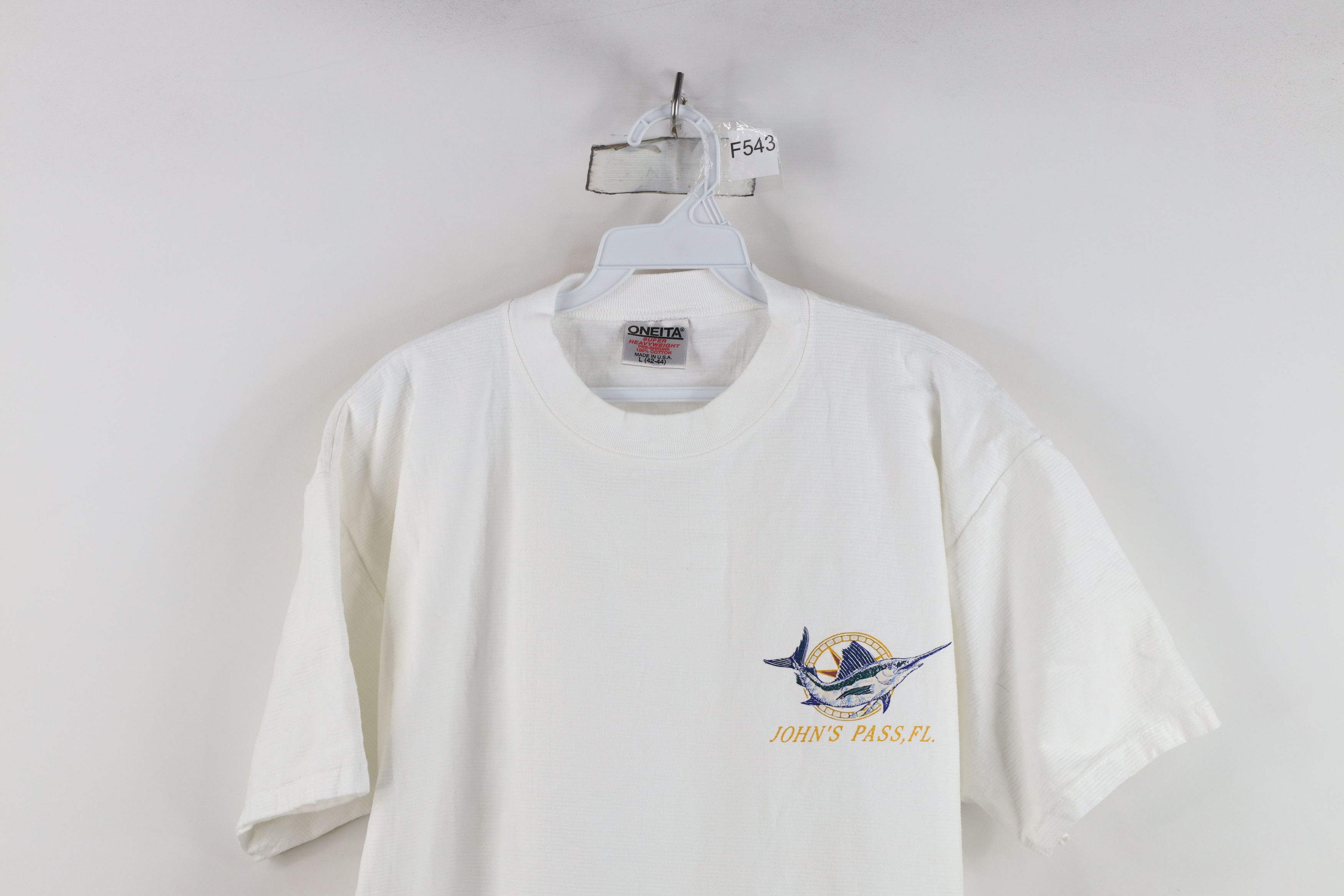 Vintage Vintage 90s Streetwear Johns Pass Florida Marlin T-Shirt USA Size US L / EU 52-54 / 3 - 2 Thumbnail