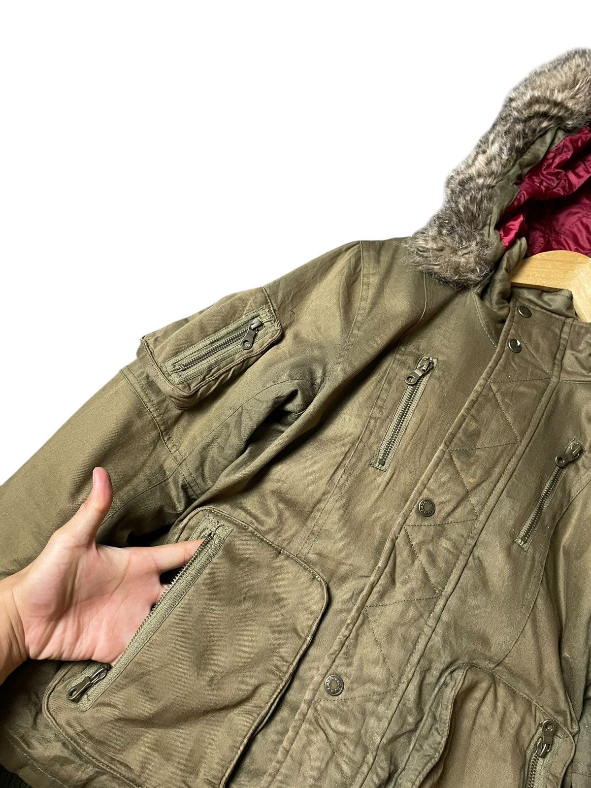 If Six Was Nine Rosso StyleLab Military Multipocket Winter Jacket (103) Size US L / EU 52-54 / 3 - 4 Thumbnail