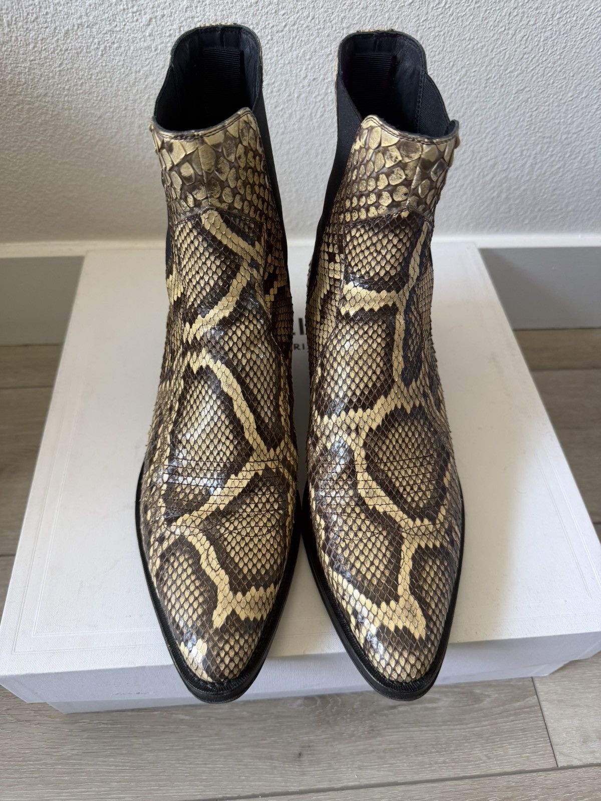 Celine Python Camargue Shiny Western Chelsea Boots 42 Size US 9 / EU 42 - 2 Thumbnail