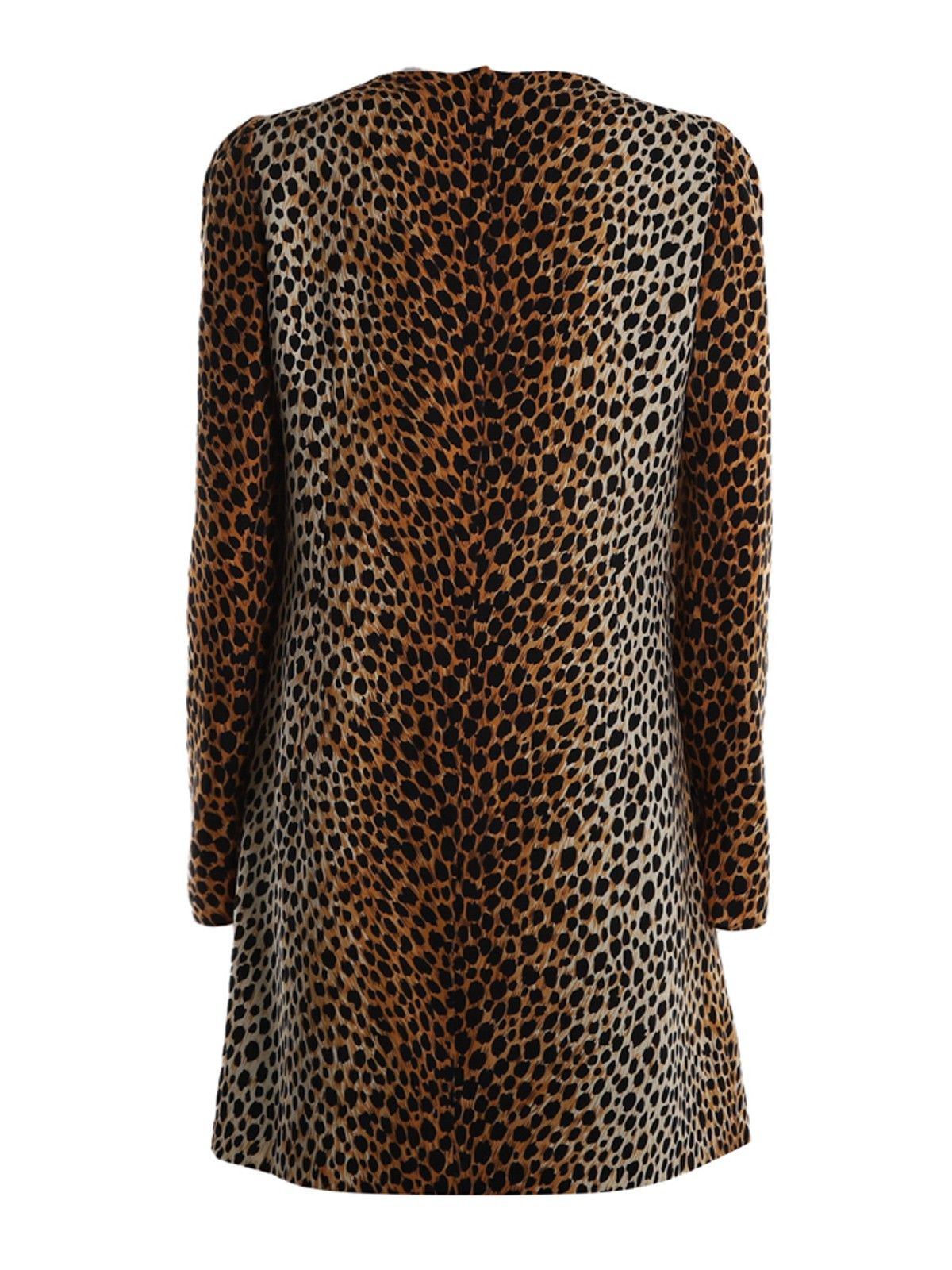 Dolce & Gabbana o1y0825 Leopard-Print Mini Dress in Beige Size XS / US 0-2 / IT 36-38 - 2 Thumbnail