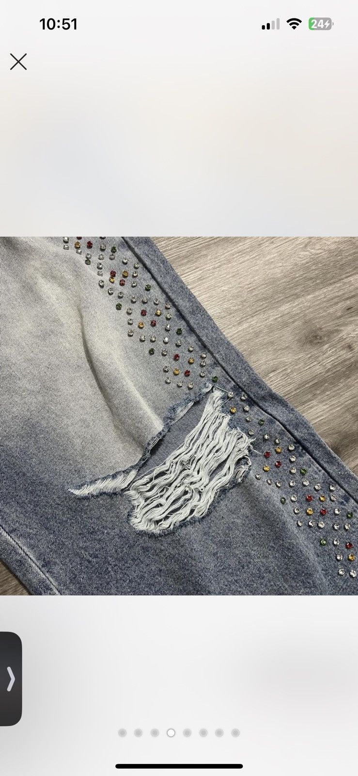 HMDD HMDD Crystal Baggy H Star Jeans Size US 38 / EU 54 - 3 Thumbnail