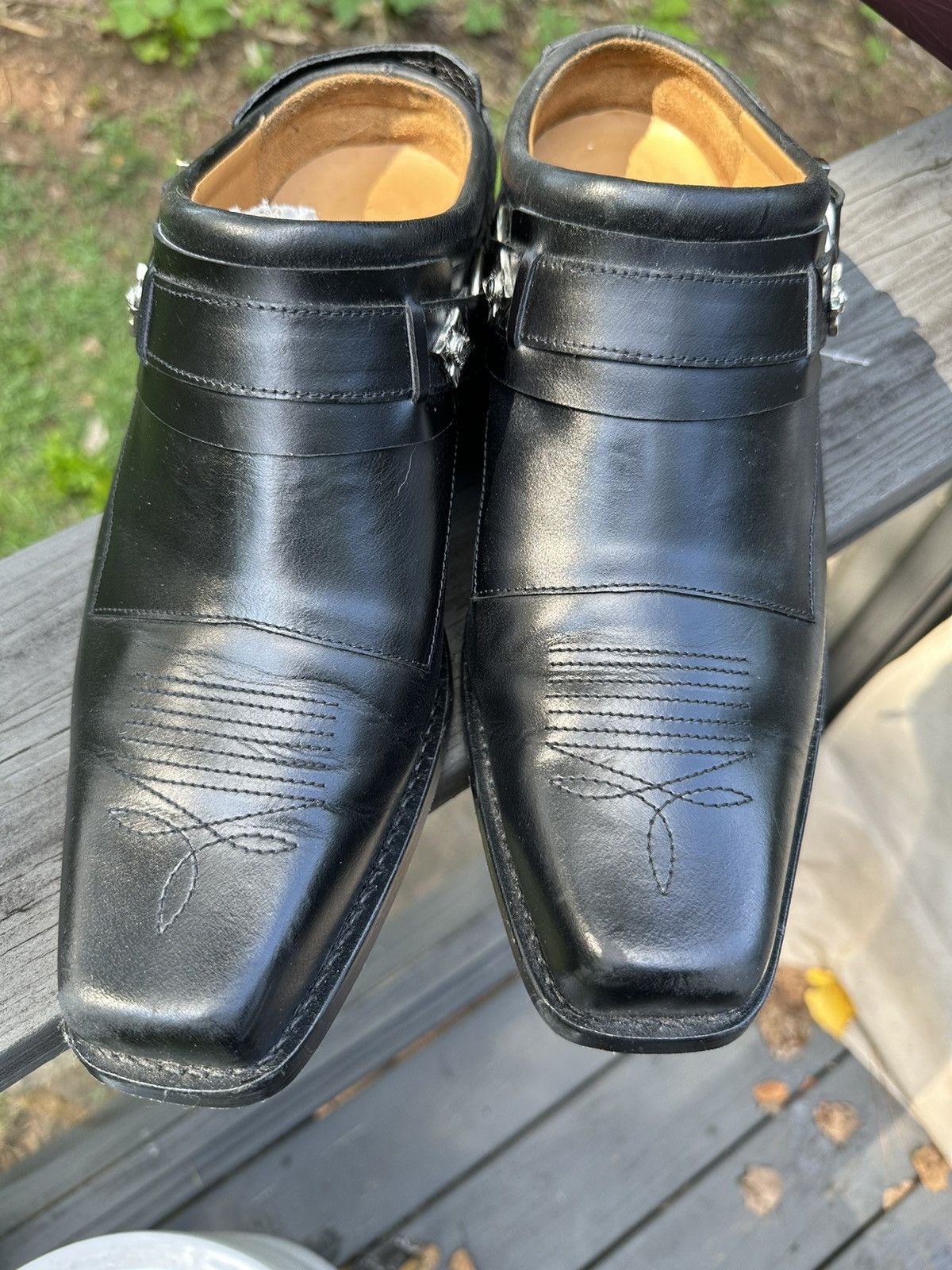 Toga Toga Virilis Black Leather Western Loafer Mule | Grailed