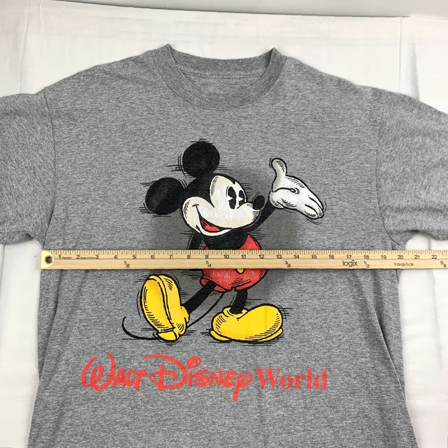 Disney VINTAGE Mickey Mouse Shirt Adult Medium Gray Disney World Theme Park Cartoon Y2K Mens Size US M / EU 48-50 / 2 - 7 Thumbnail