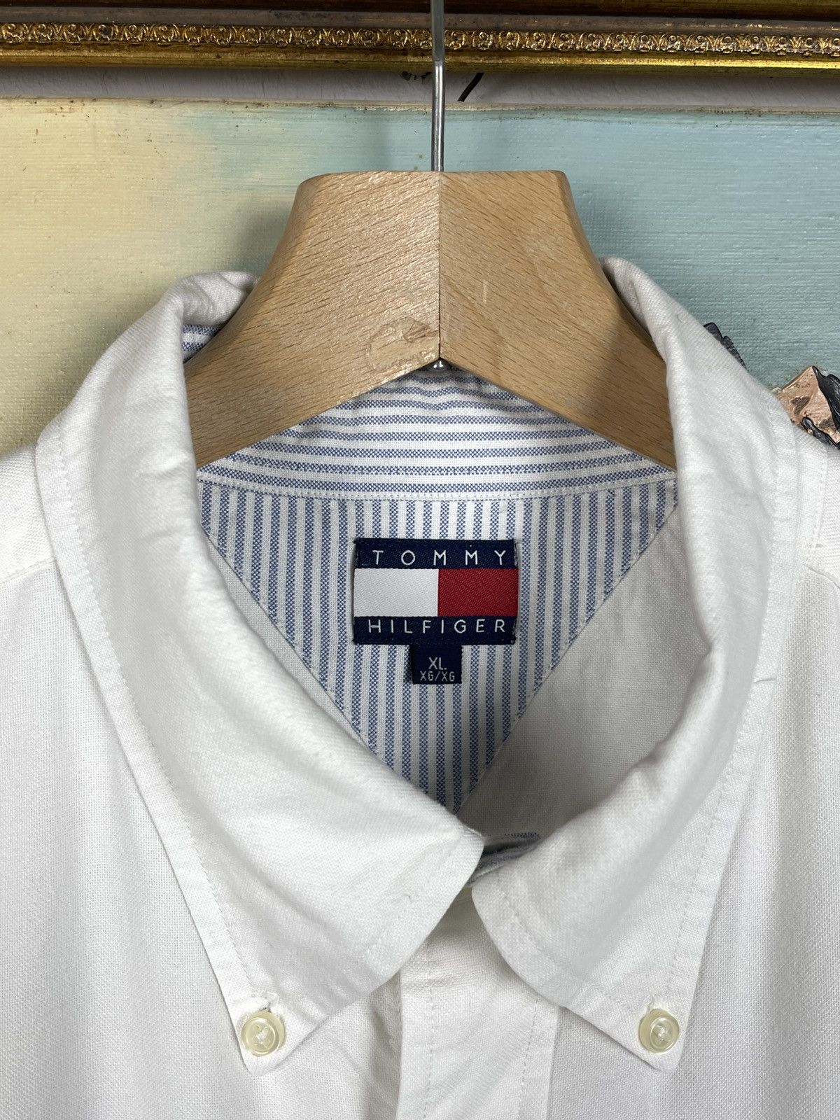 Tommy Hilfiger Tommy Hilfiger Vintage 90s White Shirt Luxury Old Money Size US XL / EU 56 / 4 - 6 Thumbnail