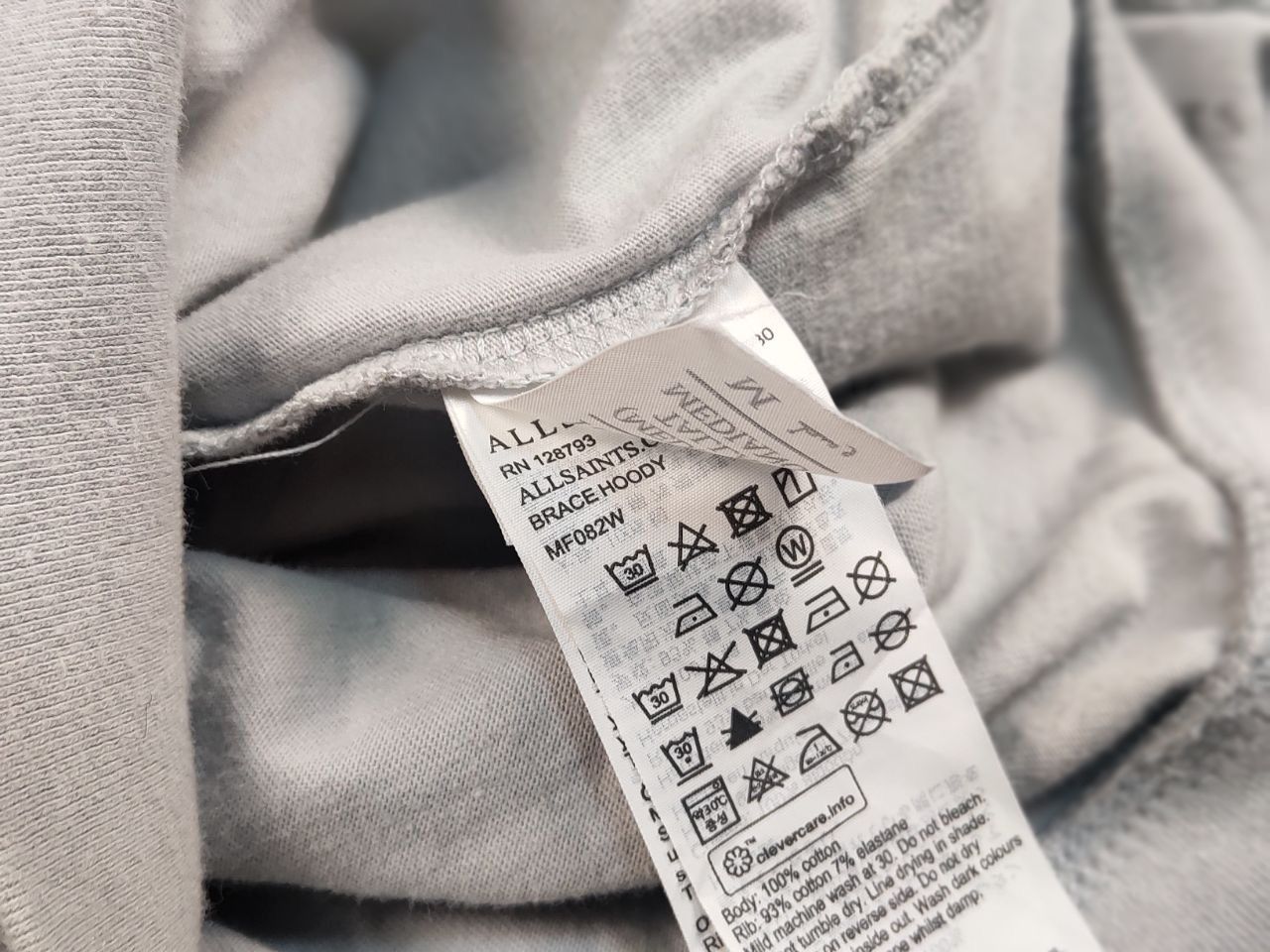 Allsaints Allsaints Brace Full Zip Light BlueGray Hoodie Vintage Style Size US M / EU 48-50 / 2 - 19 Thumbnail