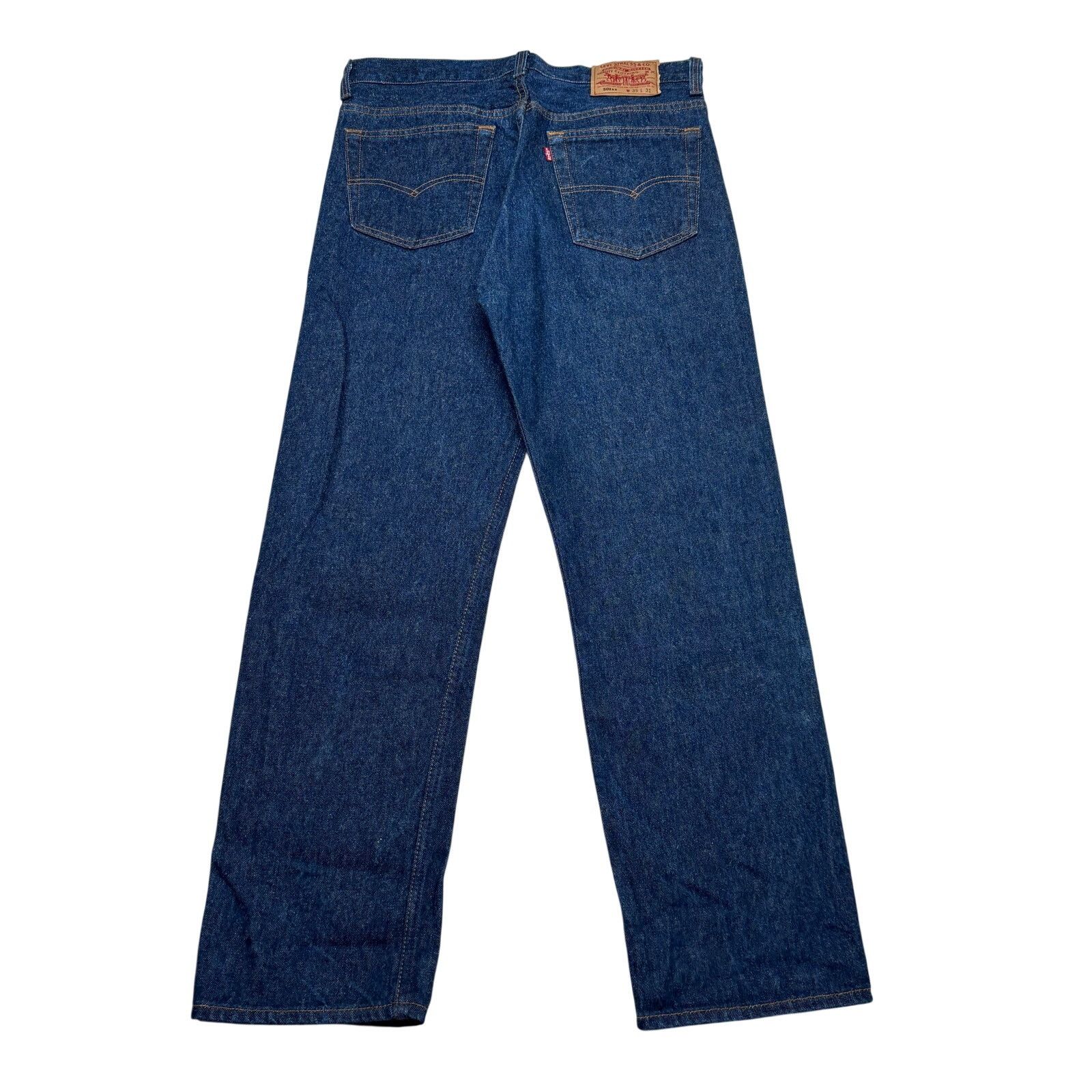 Levi's × Vintage Vintage 90s Levi's 501 XX Straight Leg Jeans 35x31 (31x28) Size US 31 - 1 Thumbnail