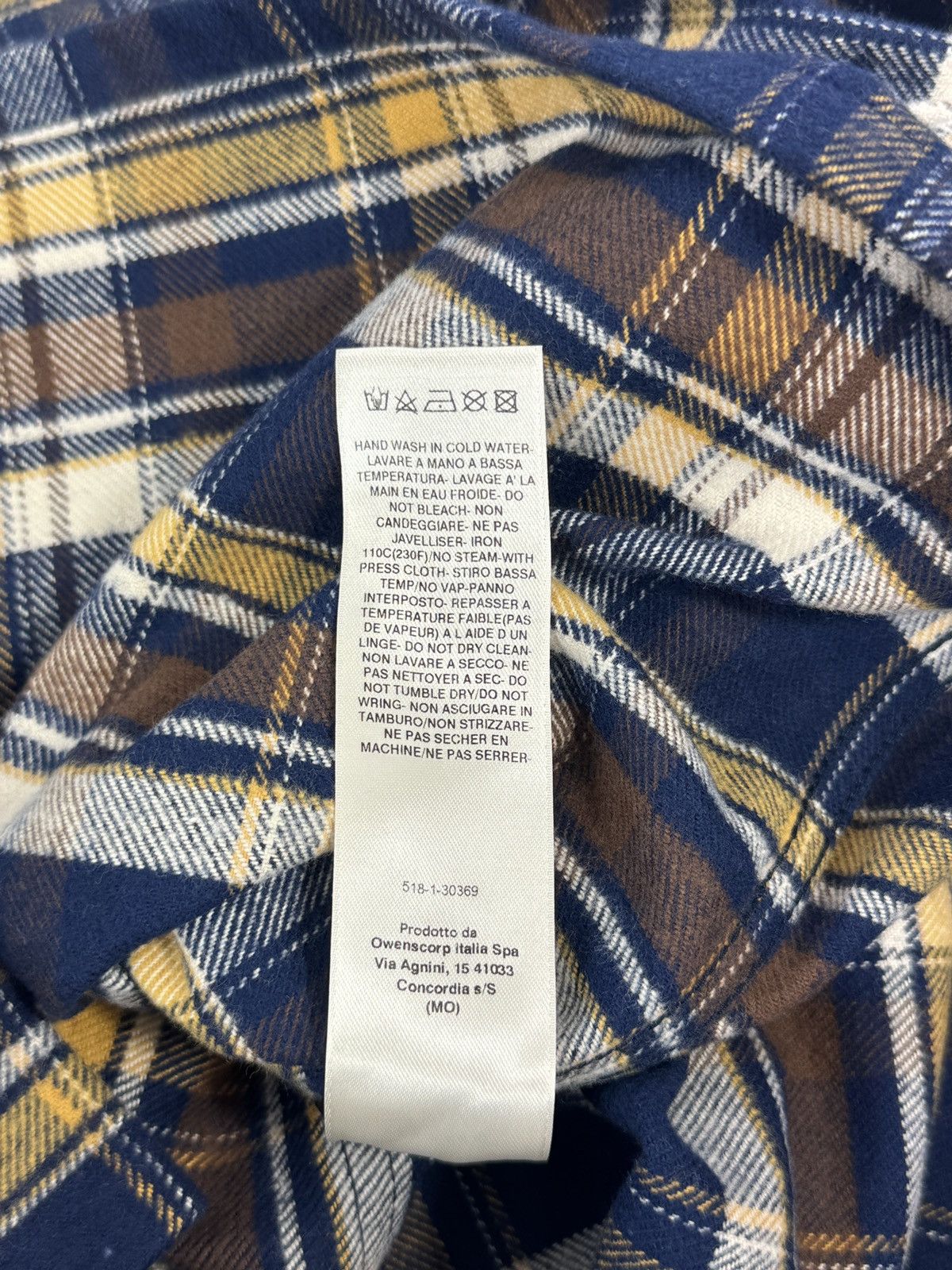 Rick Owens Drkshdw CHECKED COTTON FLANNEL OVERSHIRT Size US XL / EU 56 / 4 - 7 Thumbnail