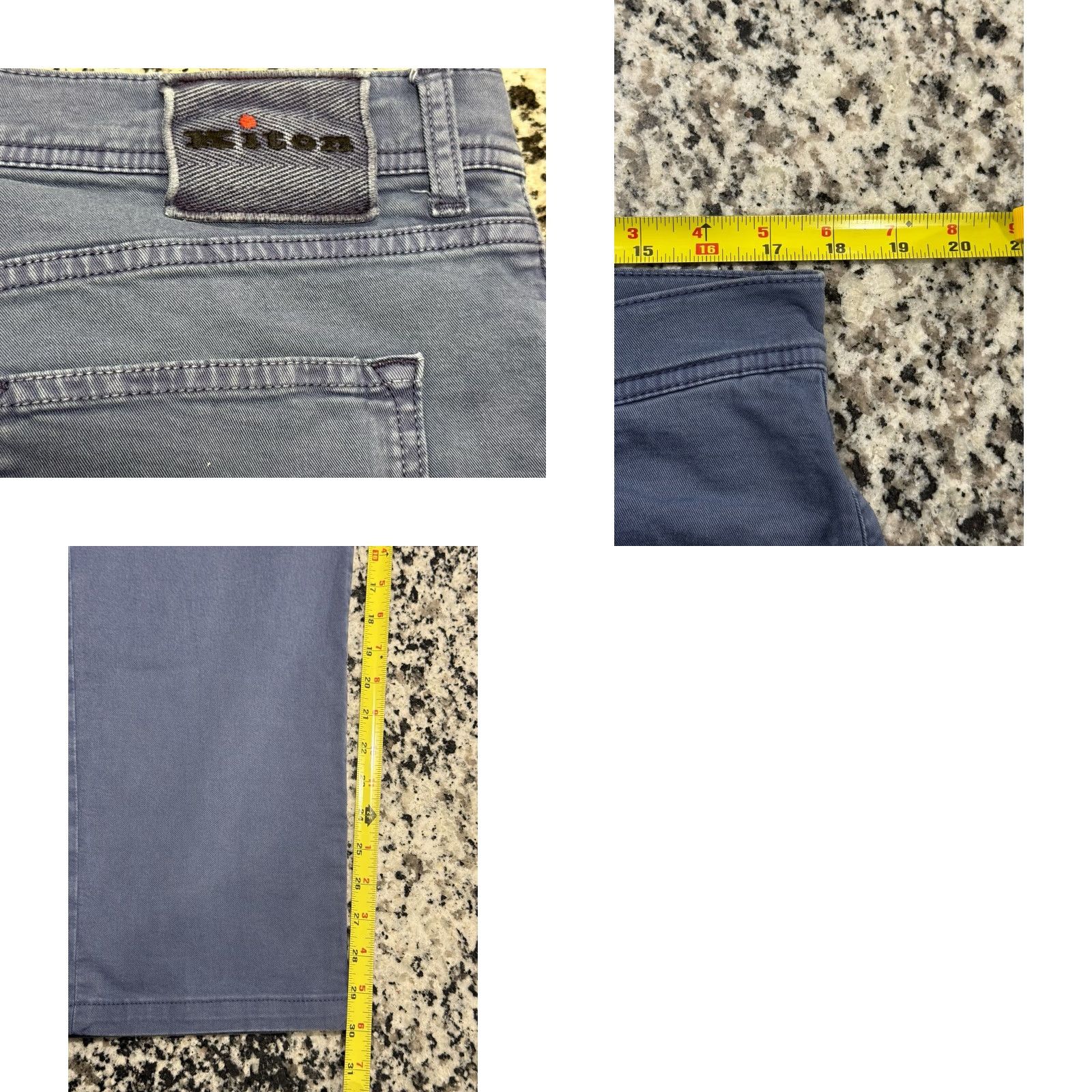 Kiton Kiton Napoli Men's Pants Blue 5 Pocket Khaki Button Fly 38 Regular Waist 35 Inseam 30 in Size US 38 / EU 54 - 8 Thumbnail