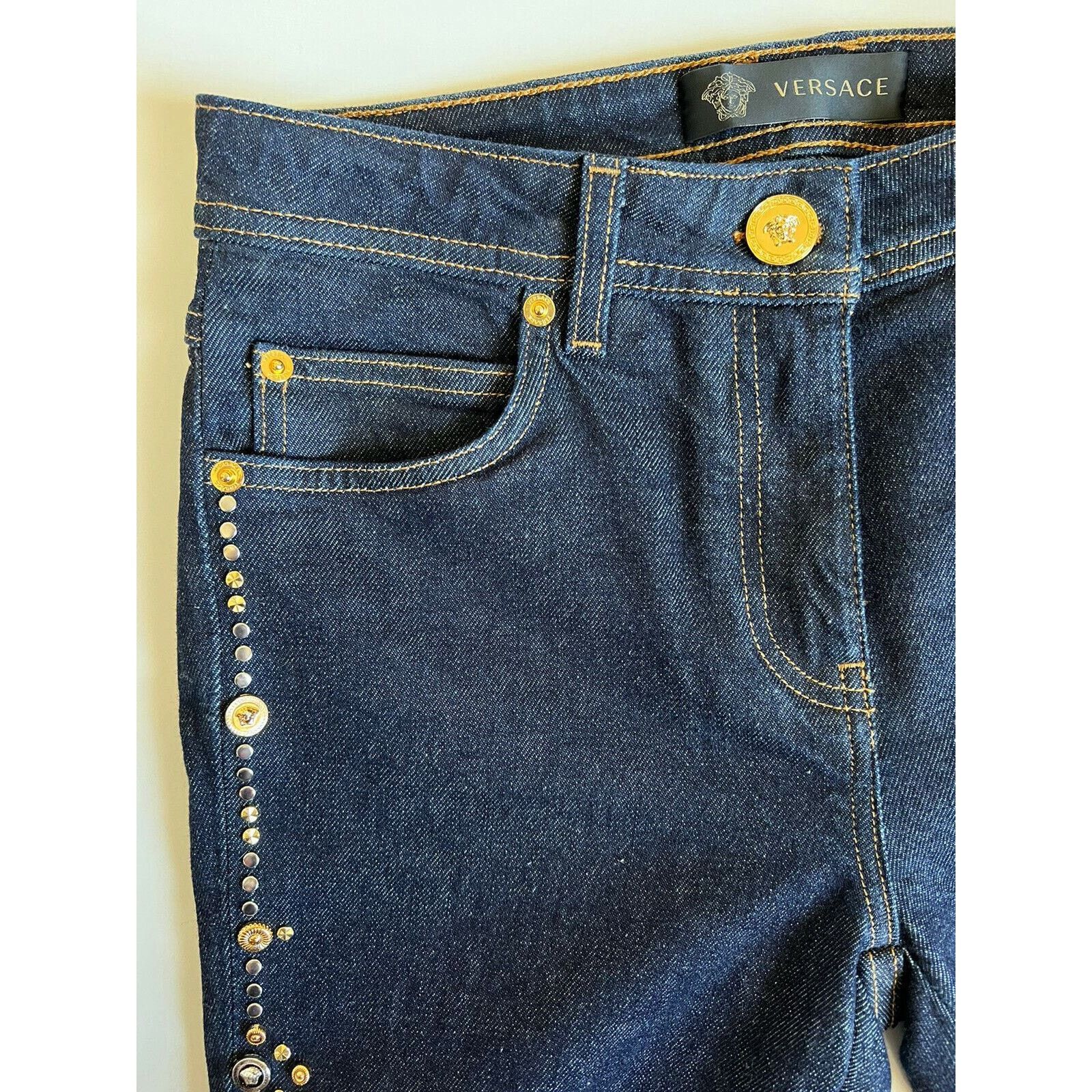 Versace Versace Studded Women's Denim Dark Blue Jeans Size 27 US Size 27" / US 4 / IT 40 - 6 Thumbnail