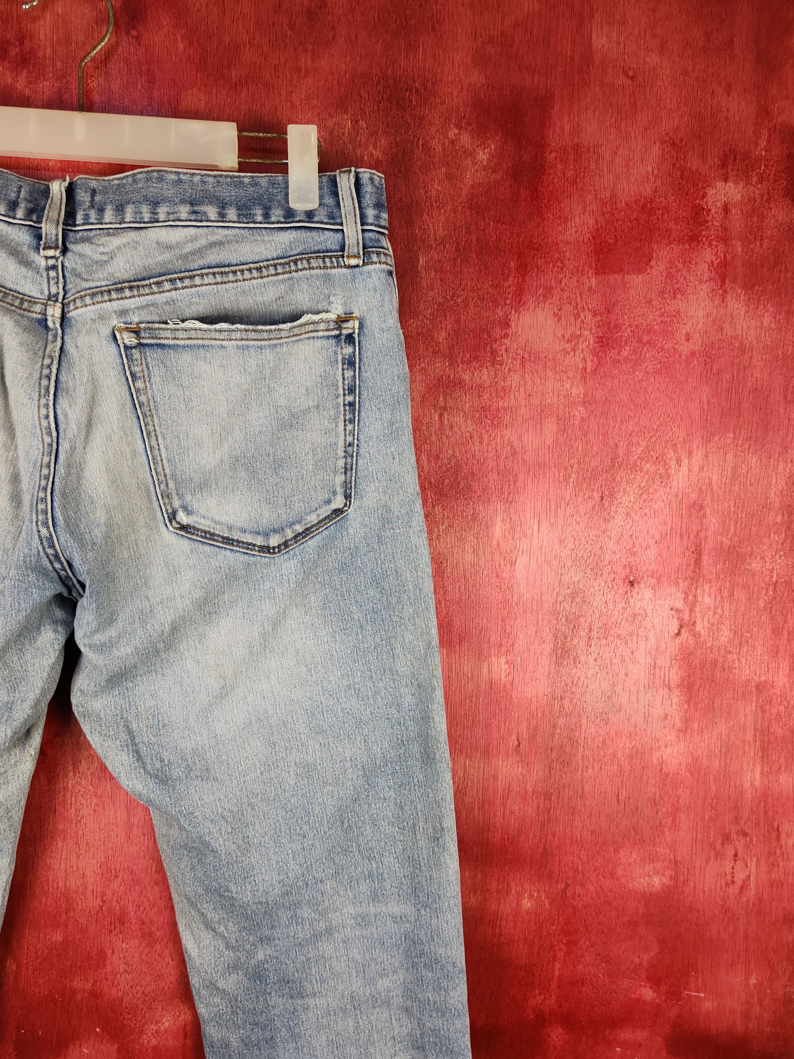 Japanese Brand Uniqlo Blue Distressed Multipocket Denim #S1583 Size US 31 - 10 Thumbnail