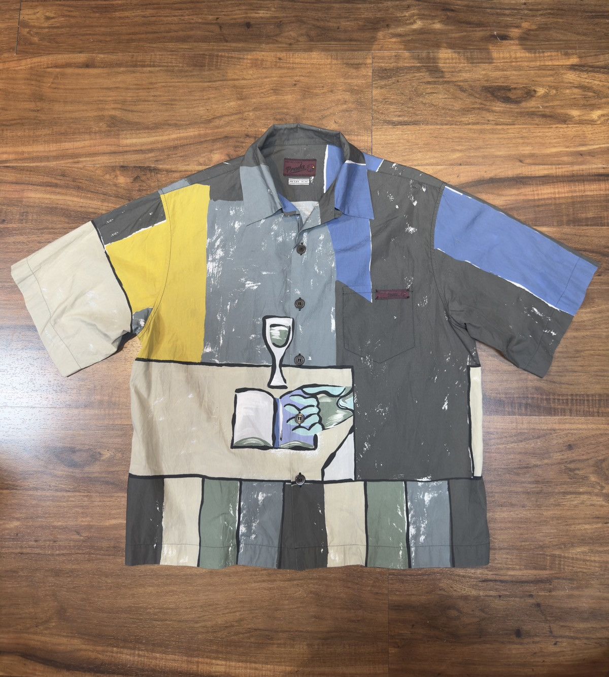 Prada Prada SS17 Painting Camp Collar Shirt Size US M / EU 48-50 / 2 - 1 Thumbnail