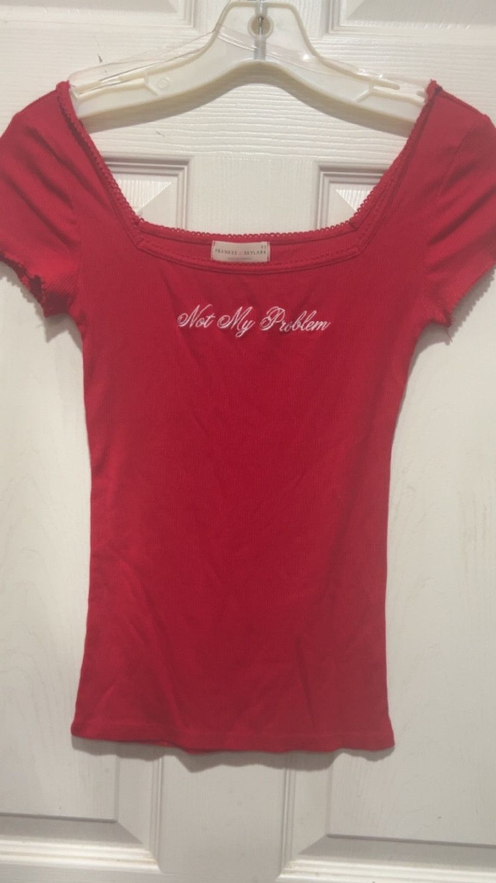 Other Frankee & Skylarr Red "Not My Problem" Short Sleeve Tee XS Size XS / US 0-2 / IT 36-38 - 1 Thumbnail