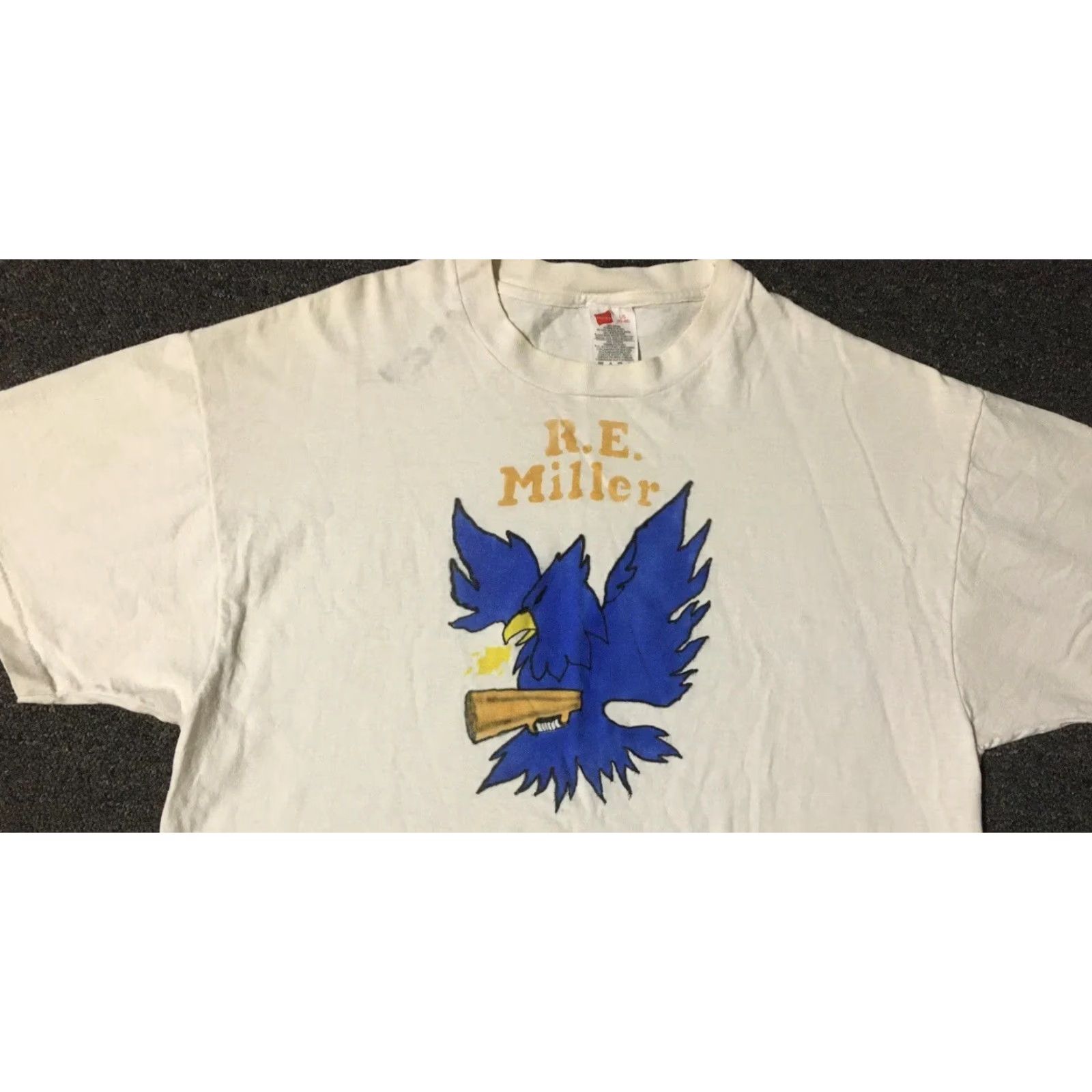 Vintage VINTAGE 90s R.E. Miller Firebirds School Faded Shirt M White Modern Shirt Grunge Biker 80s USA College Athletics Track & Field PE Gym Size US M / EU 48-50 / 2 - 5 Thumbnail