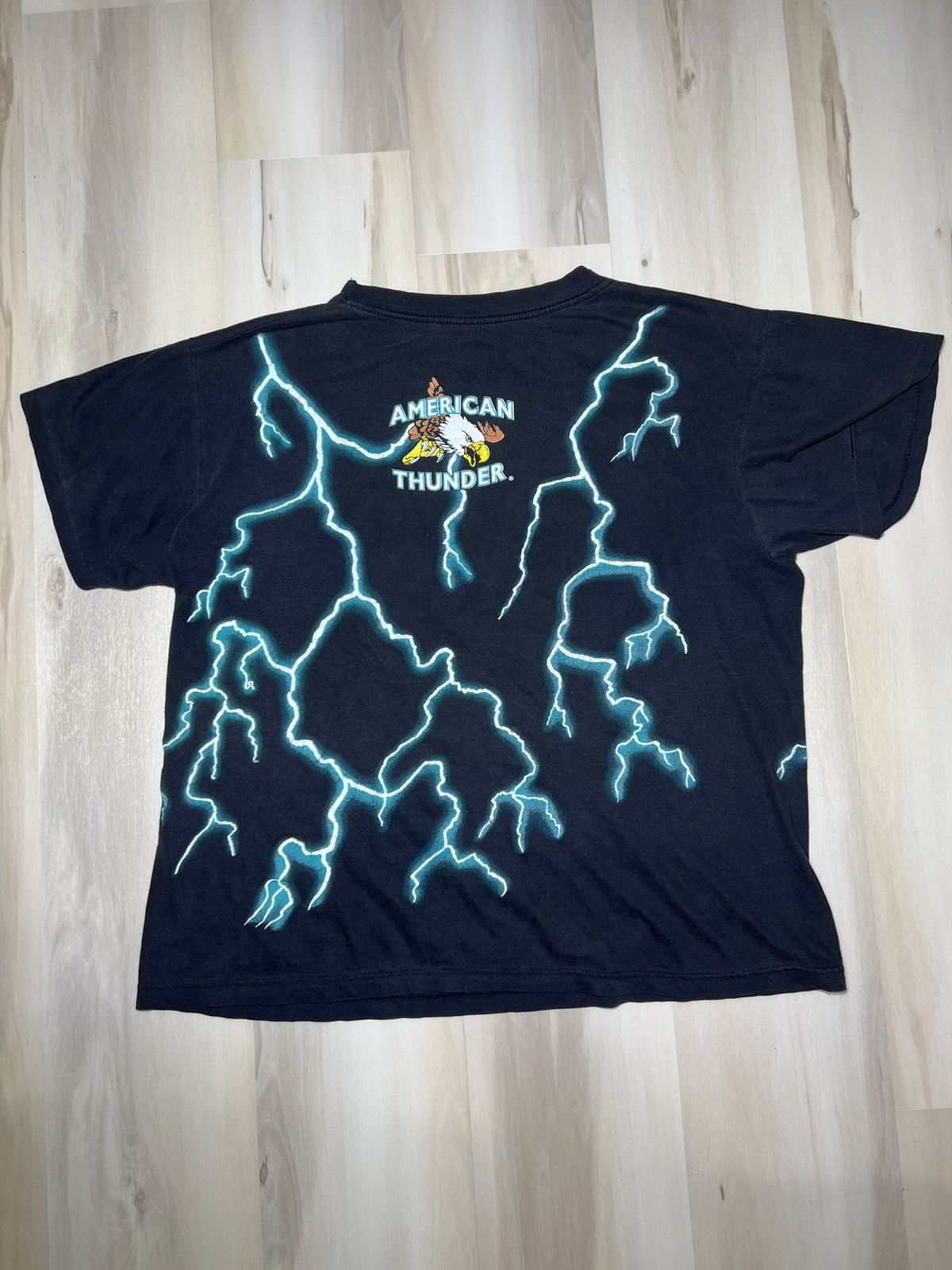 Rap Tees American thunder Forever Free Wolve All Over Lightning Print Size US M / EU 48-50 / 2 - 2 Thumbnail