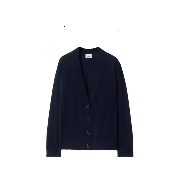 Burberry o1w1db10426 Wool Cardigan in Navy Size L / US 10 / IT 46 - 1 Preview