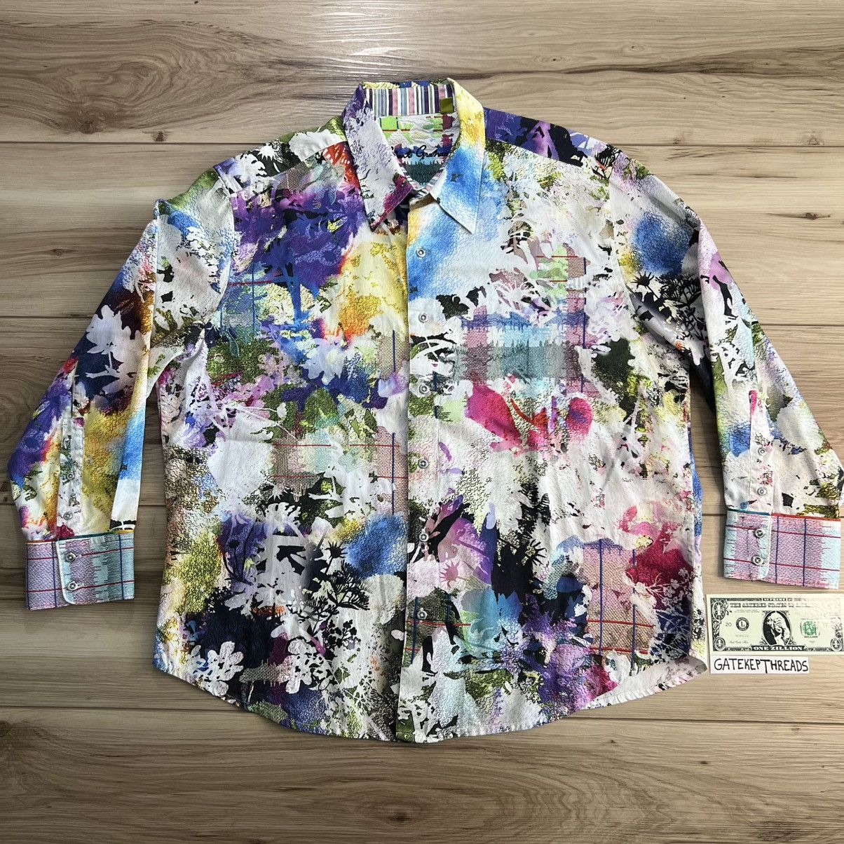 Robert Graham Robert Graham Mack Daddy Watercolor Abstract Cotton Shirt Size US L / EU 52-54 / 3 - 1 Thumbnail