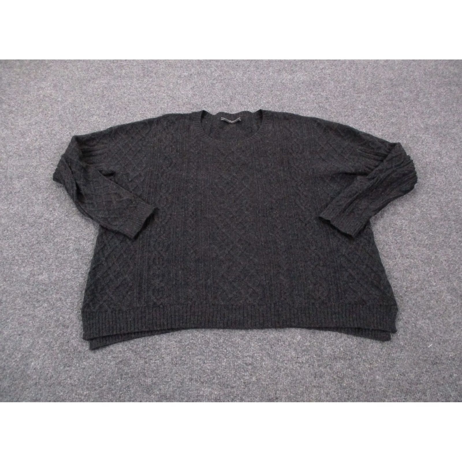 Vintage Peruvian Connection Sweater Women M Oversized Royal Alpaca Cable Knit Fisherman Size M / US 6-8 / IT 42-44 - 3 Thumbnail