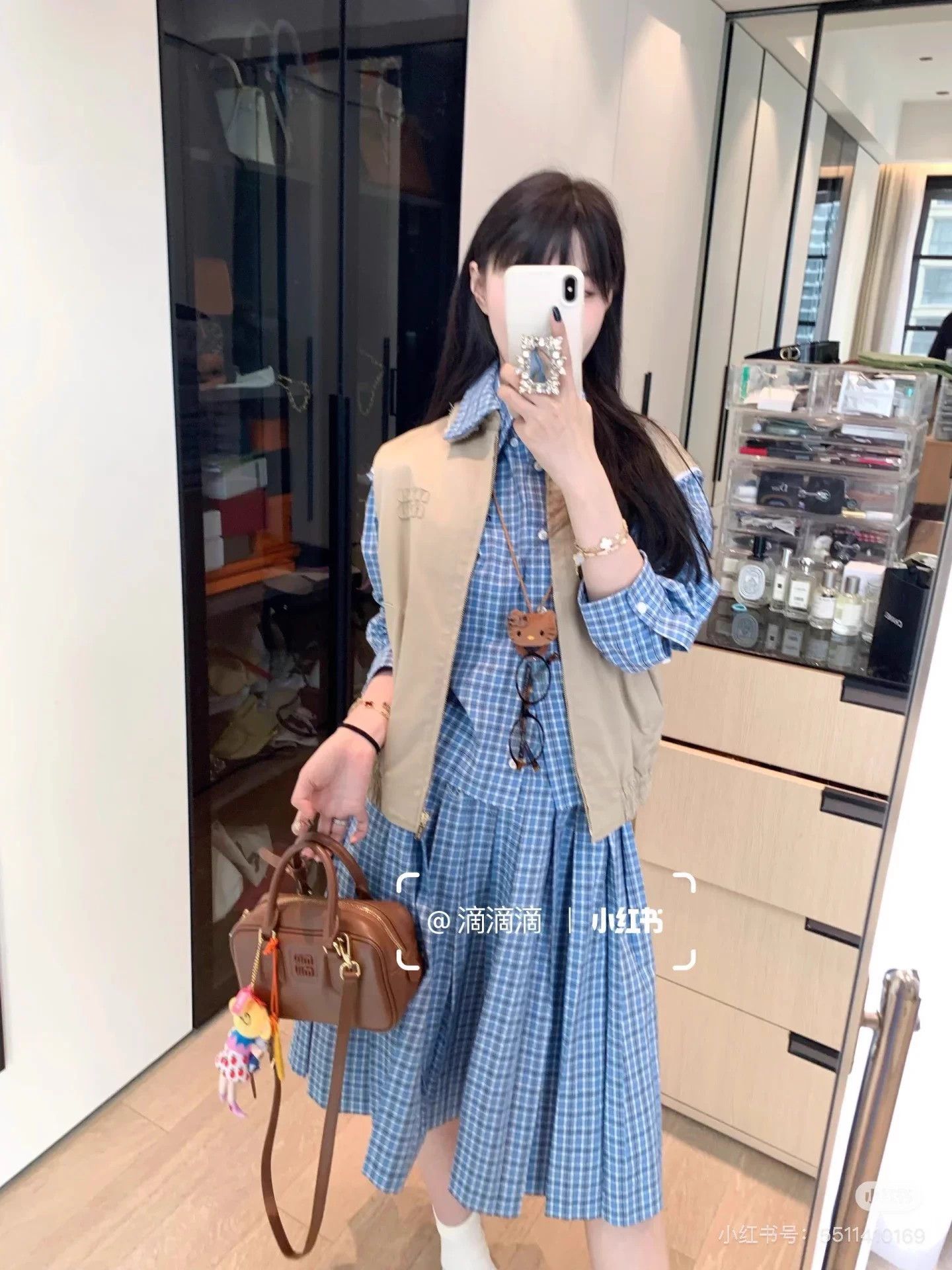 Miu Miu MIU MIU 25ss layered khaki check vest Size XS / US 0-2 / IT 36-38 - 8 Thumbnail