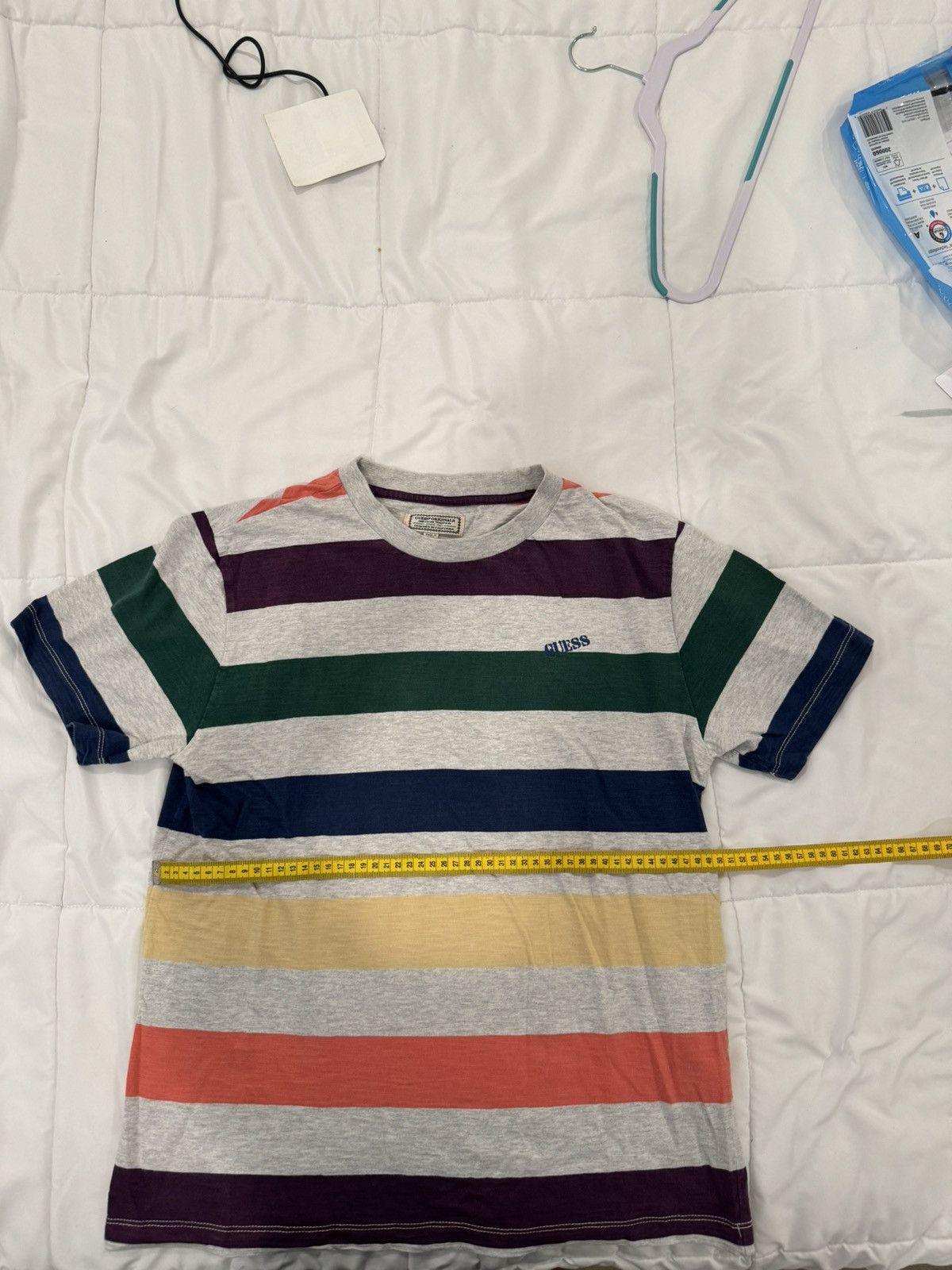 Guess Vintage Guess Originals USA Striped Grey T-Shirt Size US S / EU 44-46 / 1 - 4 Thumbnail