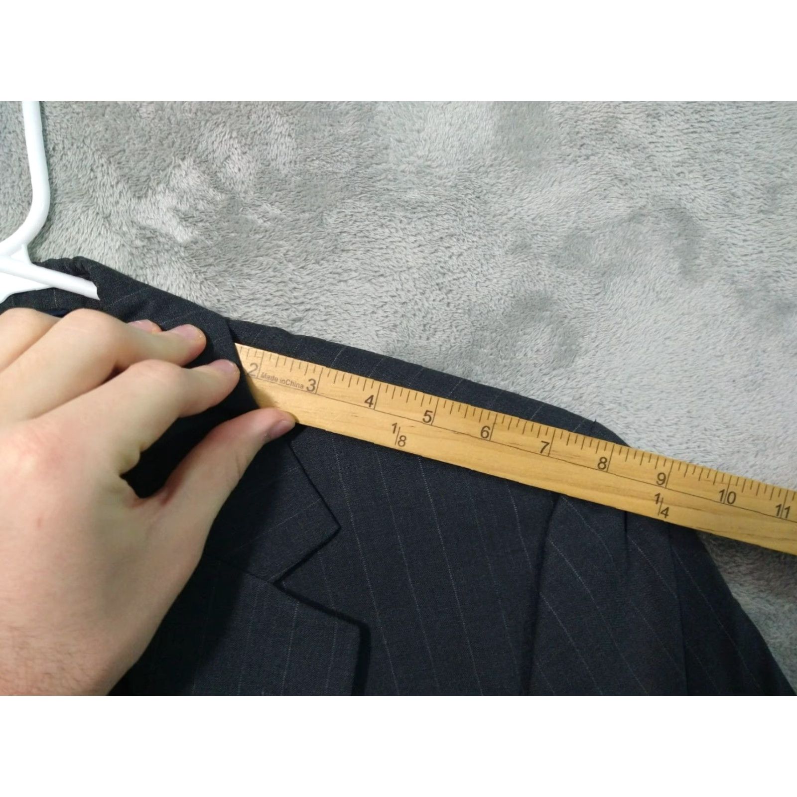 Brooks Brothers VINTAGE Brooks Brothers Blazer Mens 42R Gray Pinstripe Wool Sport Coat Stretch 346 Size 42R - 7 Thumbnail