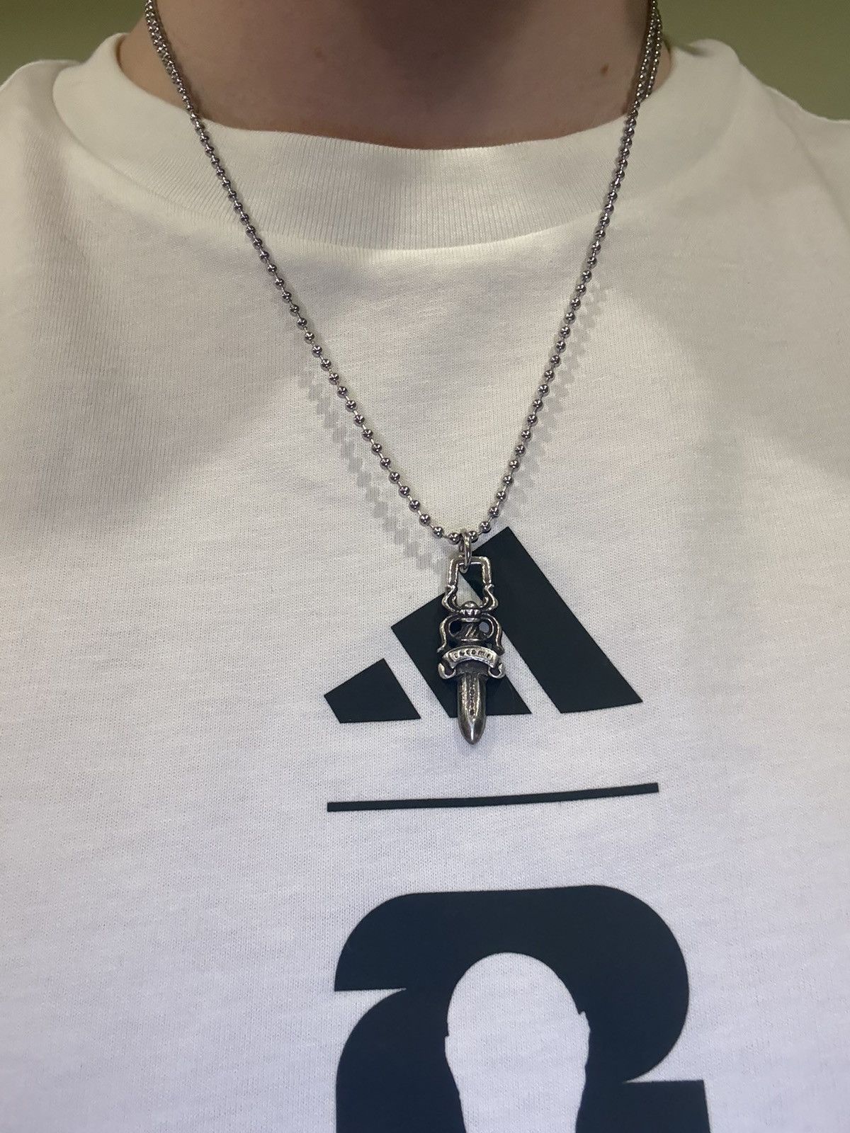 Chrome Hearts Chrome Hearts Dagger Pendant Ball Chain Necklace Silver .925 Size ONE SIZE - 5 Thumbnail