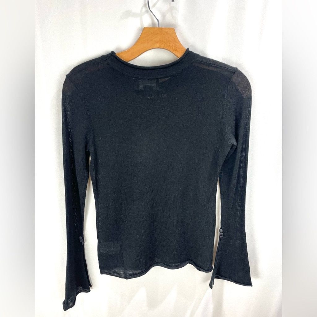 Other Betty Chow Tencel Wool Black Flare Sleeve Sweater Size S Size S / US 4 / IT 40 - 3 Thumbnail