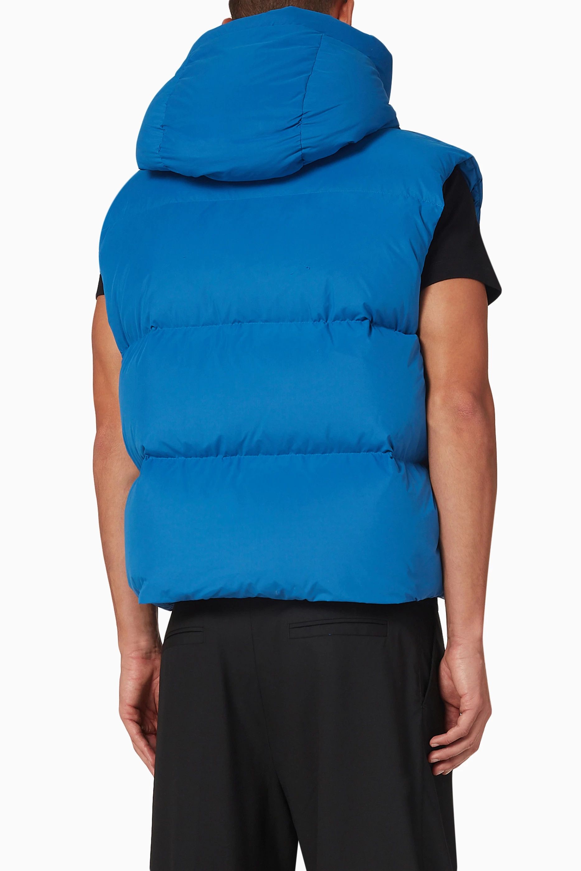 Off-White o1y0225 Logo Shell Hooded Vest in Blue Size US M / EU 48-50 / 2 - 4 Thumbnail