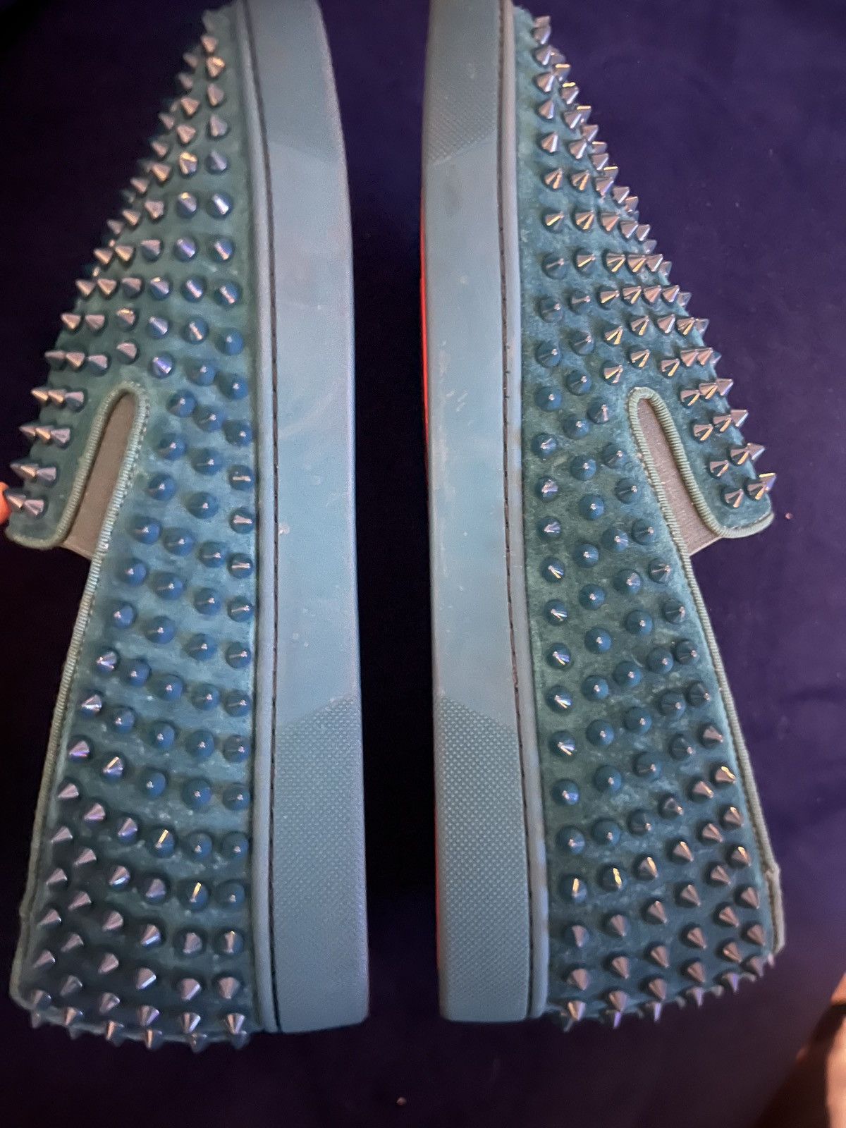 Christian Louboutin Christian Louboutin Roller-Boat Flat Lagune Blue Spikes Size US 11.5 / EU 44-45 - 5 Thumbnail