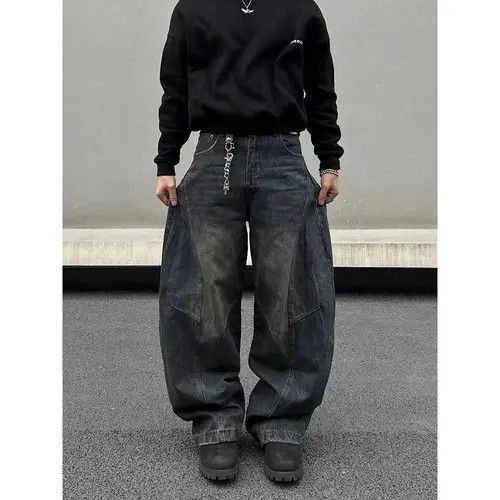 Japanese Brand × Jean Retro loose curved knife wide leg jeans Size US 32 / EU 48 - 1 Thumbnail