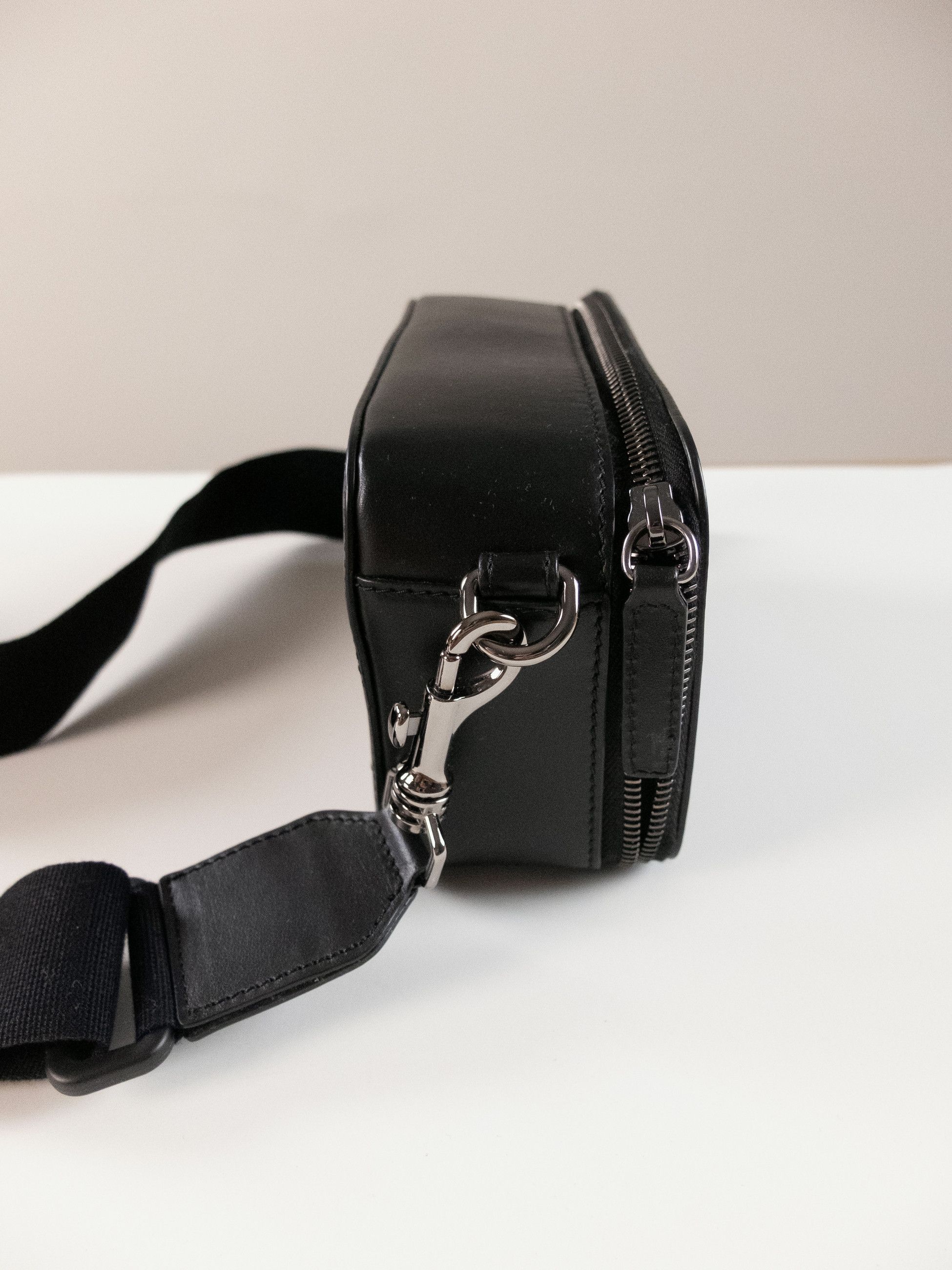 Versace VERSACE La Greca black & blue leather crossbody camera bag Size ONE SIZE - 6 Thumbnail